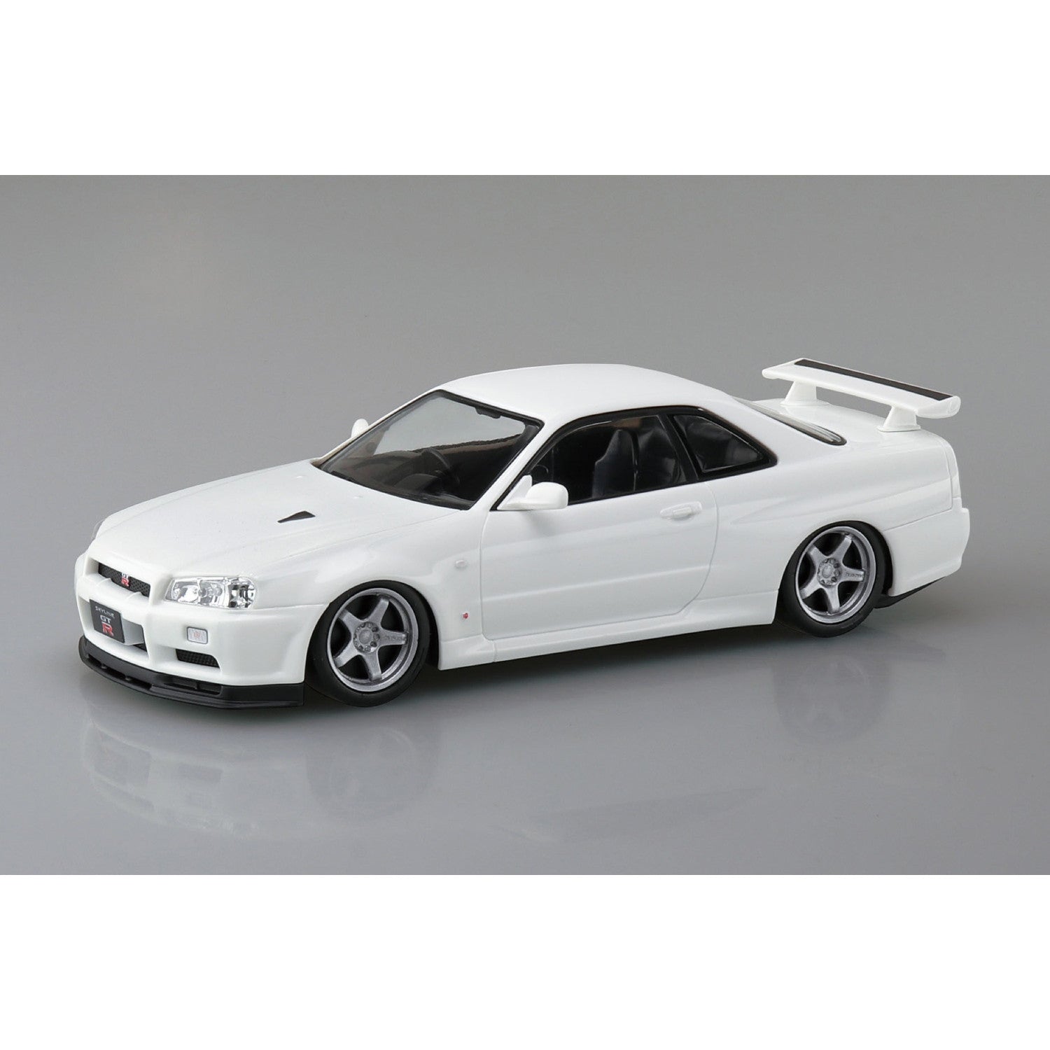 【新品即納】[PTM] 楽プラ スナップキット No.12CU-WP 1/32 ニッサン R34スカイラインGT-R カスタムホイール(ホワイトパール) プラモデル(202777) アオシマ(20251031)