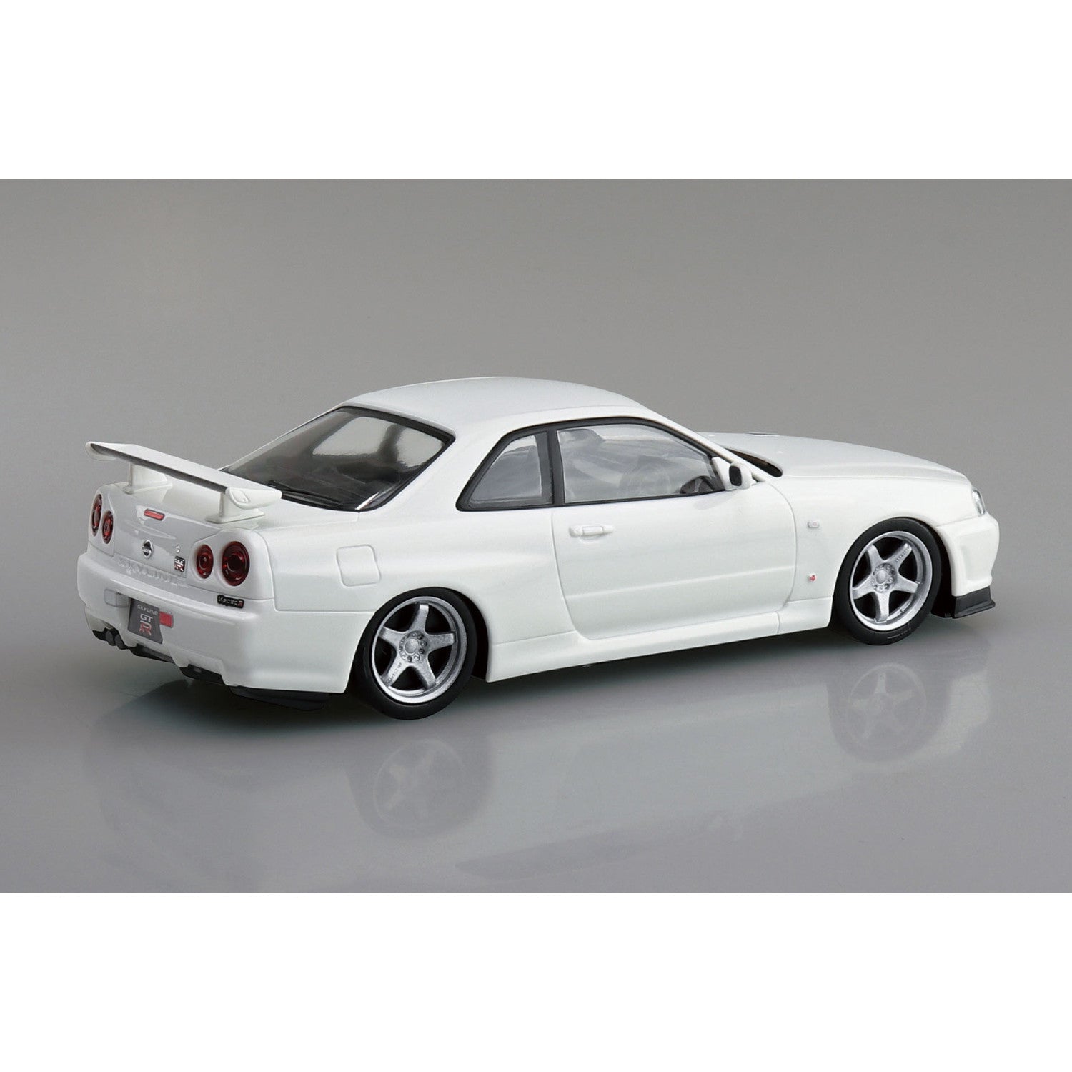 【新品即納】[PTM] 楽プラ スナップキット No.12CU-WP 1/32 ニッサン R34スカイラインGT-R カスタムホイール(ホワイトパール) プラモデル(202777) アオシマ(20251031)