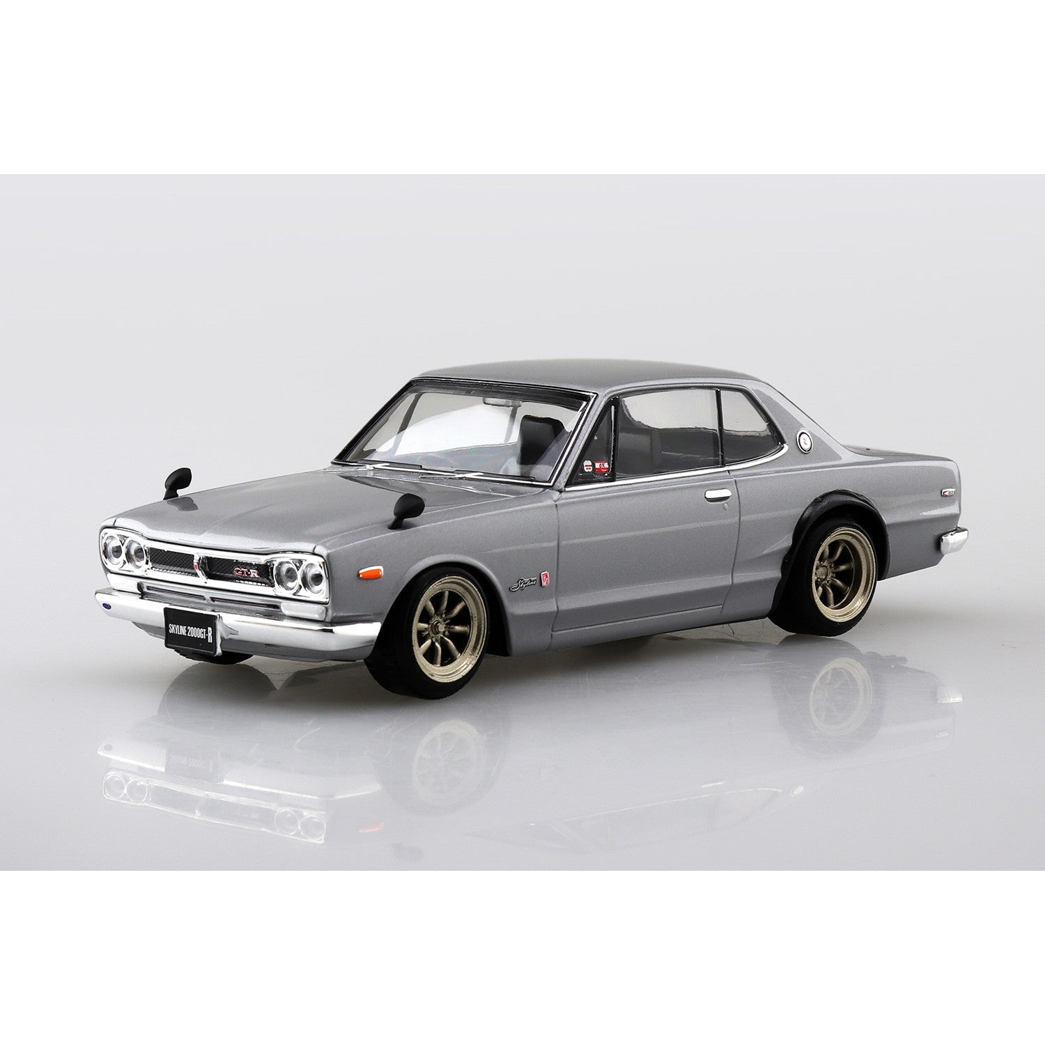 【新品即納】[PTM] 楽プラ スナップキット No.16CU-SV 1/32 ニッサン C10 スカイライン 2000GT-R カスタムホイール(シルバー) プラモデル(201671) アオシマ(20251031)