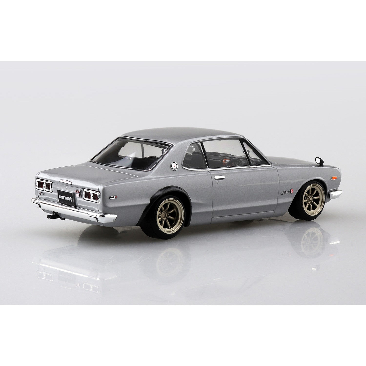 【新品即納】[PTM] 楽プラ スナップキット No.16CU-SV 1/32 ニッサン C10 スカイライン 2000GT-R カスタムホイール(シルバー) プラモデル(201671) アオシマ(20251031)