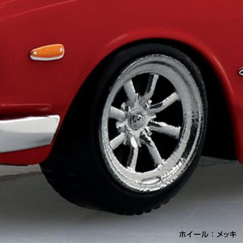 【新品即納】[PTM] 楽プラ スナップキット No.16CU-RD 1/32 ニッサン C10 スカイライン 2000GT-R カスタムホイール(レッド) プラモデル(201695) アオシマ(20251031)