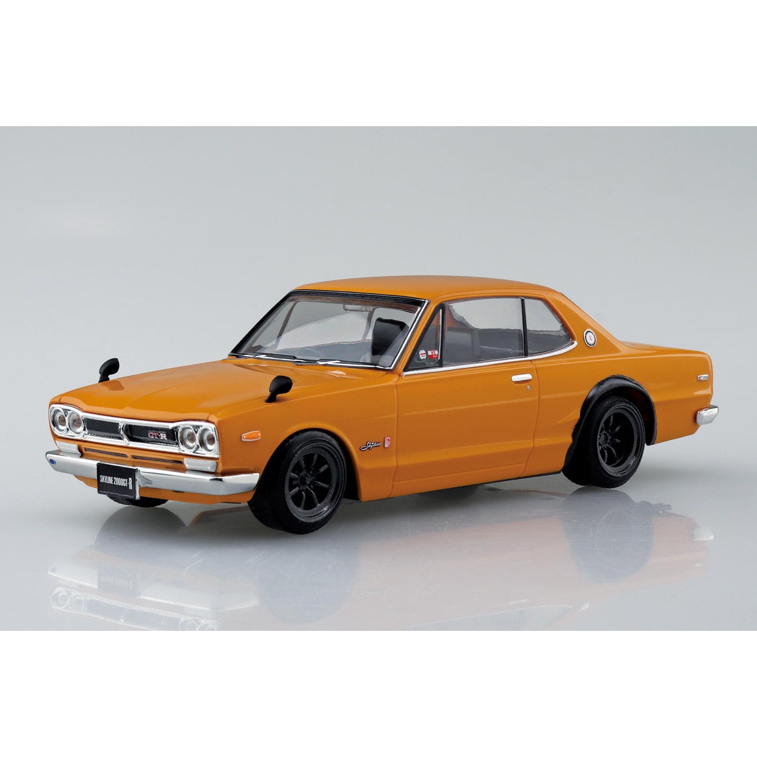 【新品即納】[PTM] 楽プラ スナップキット No.16CU-BN 1/32 ニッサン C10 スカイライン 2000GT-R カスタムホイール(ブラウン) プラモデル(201701) アオシマ(20251031)