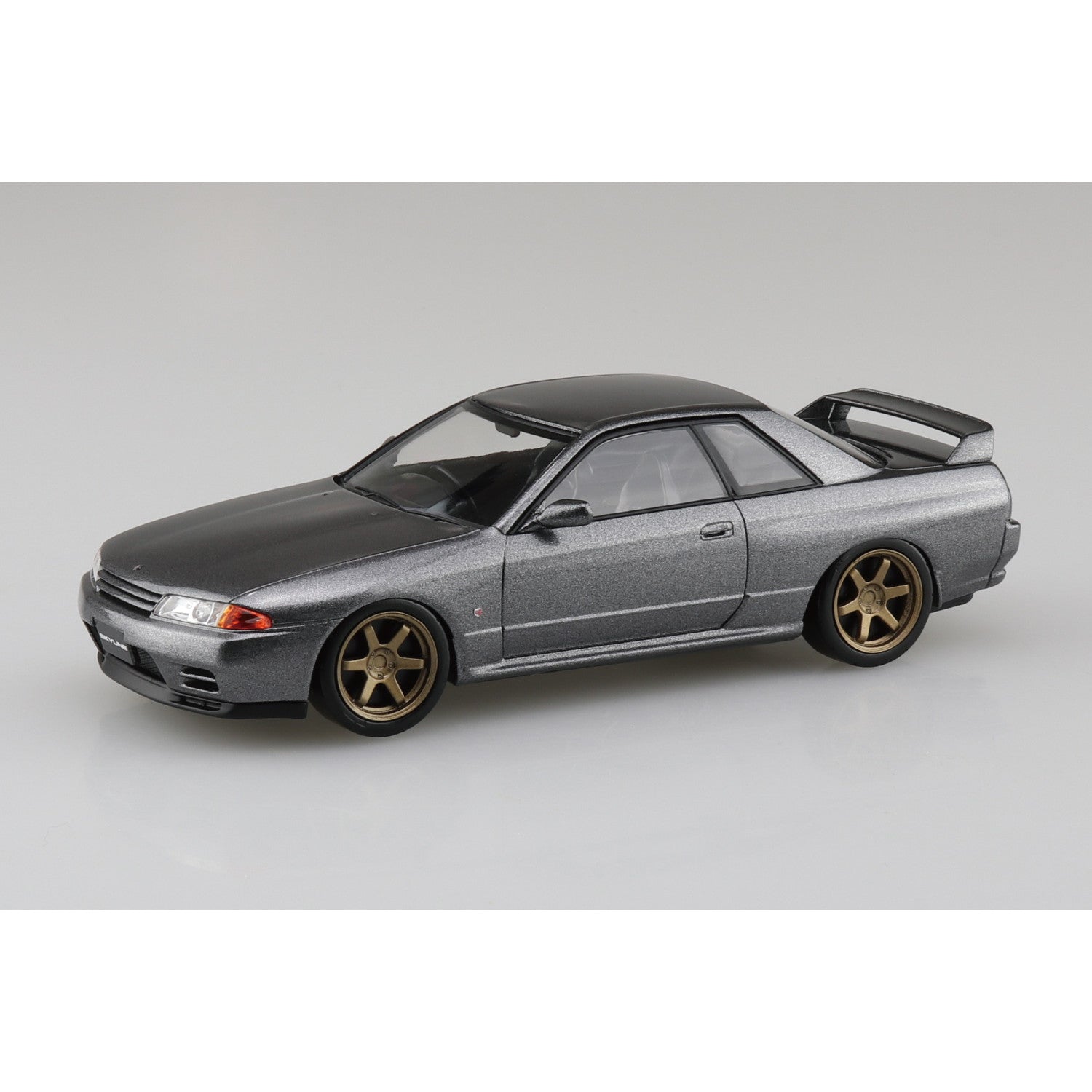 【新品即納】[PTM] 楽プラ スナップキット No.14CU-GG 1/32 ニッサン R32スカイラインGT-R カスタムホイール(ガングレーメタリック) プラモデル(202876) アオシマ(20251129)