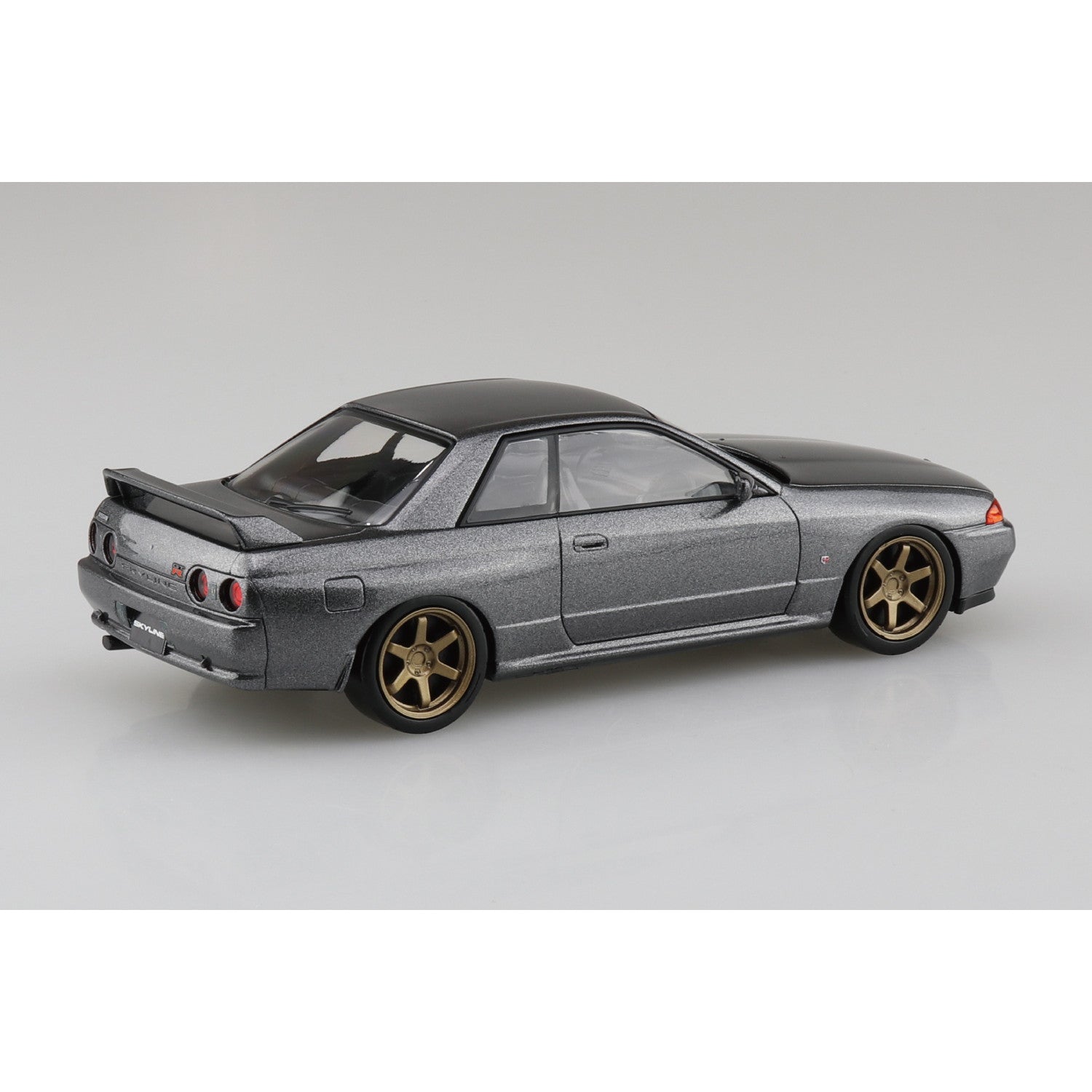 【新品即納】[PTM] 楽プラ スナップキット No.14CU-GG 1/32 ニッサン R32スカイラインGT-R カスタムホイール(ガングレーメタリック) プラモデル(202876) アオシマ(20251129)