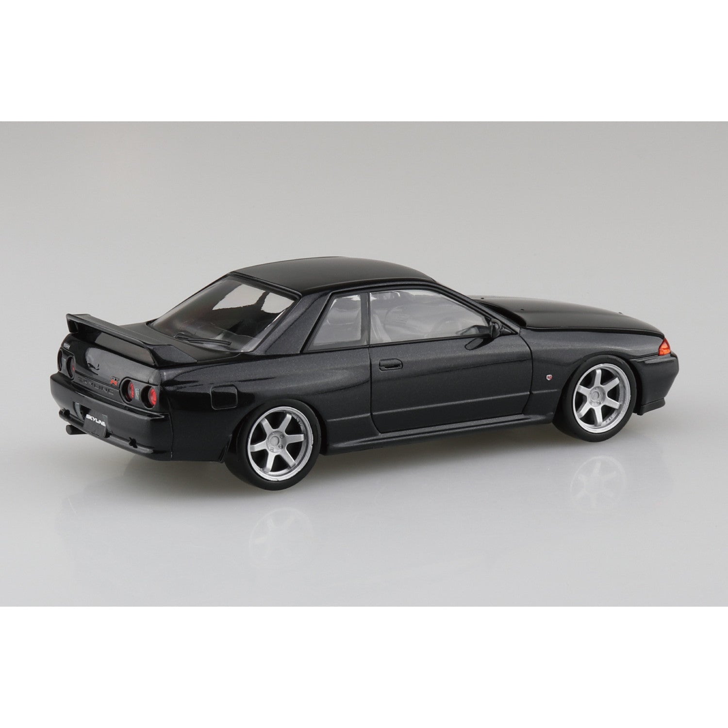 【新品即納】[PTM] 楽プラ スナップキット No.14CU-BP 1/32 ニッサン R32スカイラインGT-R カスタムホイール(ブラックパールメタリック) プラモデル(202890) アオシマ(20251129)