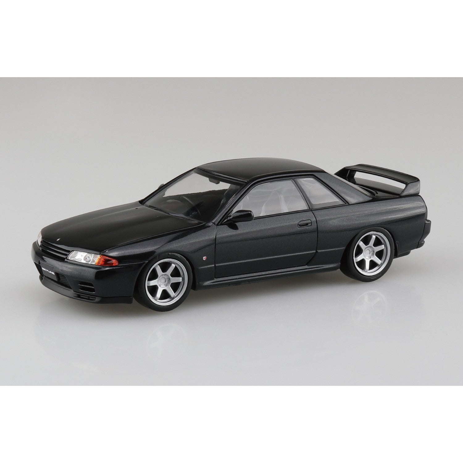 【新品】【お取り寄せ】[PTM] 楽プラ スナップキット No.14CU-BP 1/32 ニッサン R32スカイラインGT-R カスタムホイール(ブラックパールメタリック) プラモデル(202890) アオシマ(20251129)