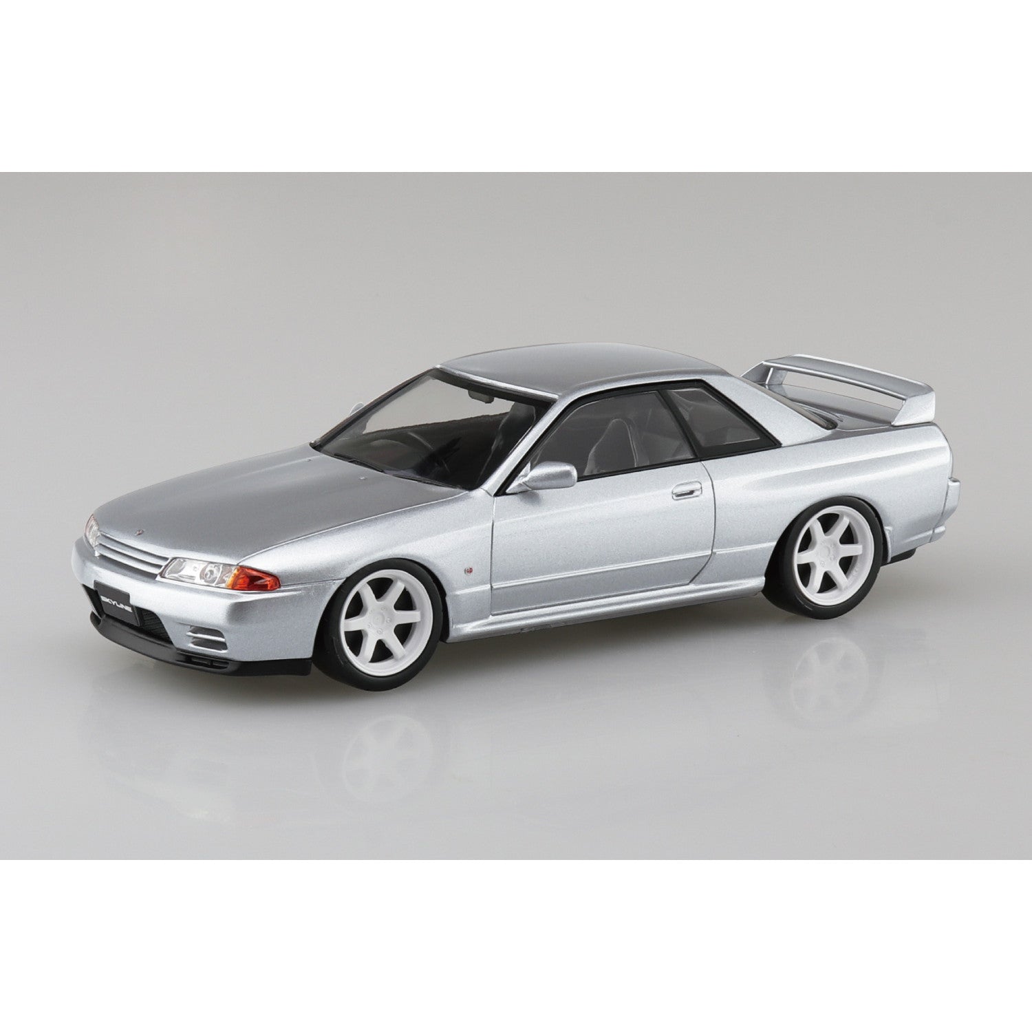 【新品即納】[PTM] 楽プラ スナップキット No.14CU-SS 1/32 ニッサン R32スカイラインGT-R カスタムホイール(スパークシルバー) プラモデル(202906) アオシマ(20251129)