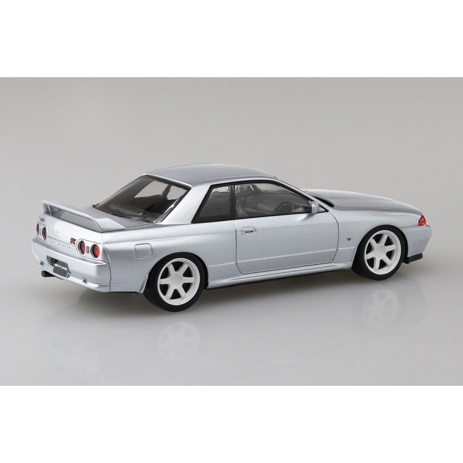 【新品即納】[PTM] 楽プラ スナップキット No.14CU-SS 1/32 ニッサン R32スカイラインGT-R カスタムホイール(スパークシルバー) プラモデル(202906) アオシマ(20251129)