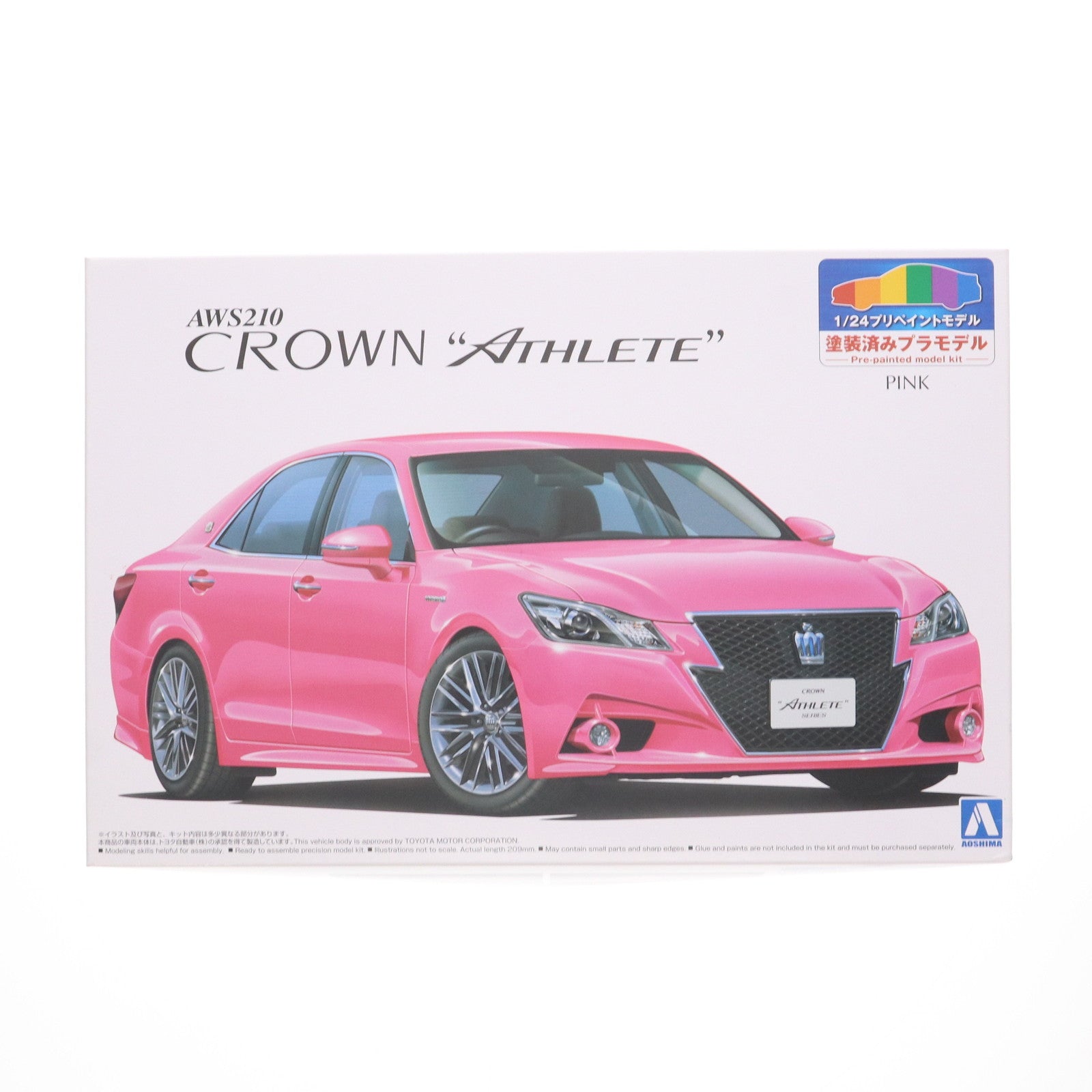 【中古即納】[PTM] プリペイントモデルシリーズ No.SP 1/24 トヨタ AWS210 クラウン アスリートG リボーンピンク`13 モモタロウ プラモデル(54048) アオシマ(20170902)