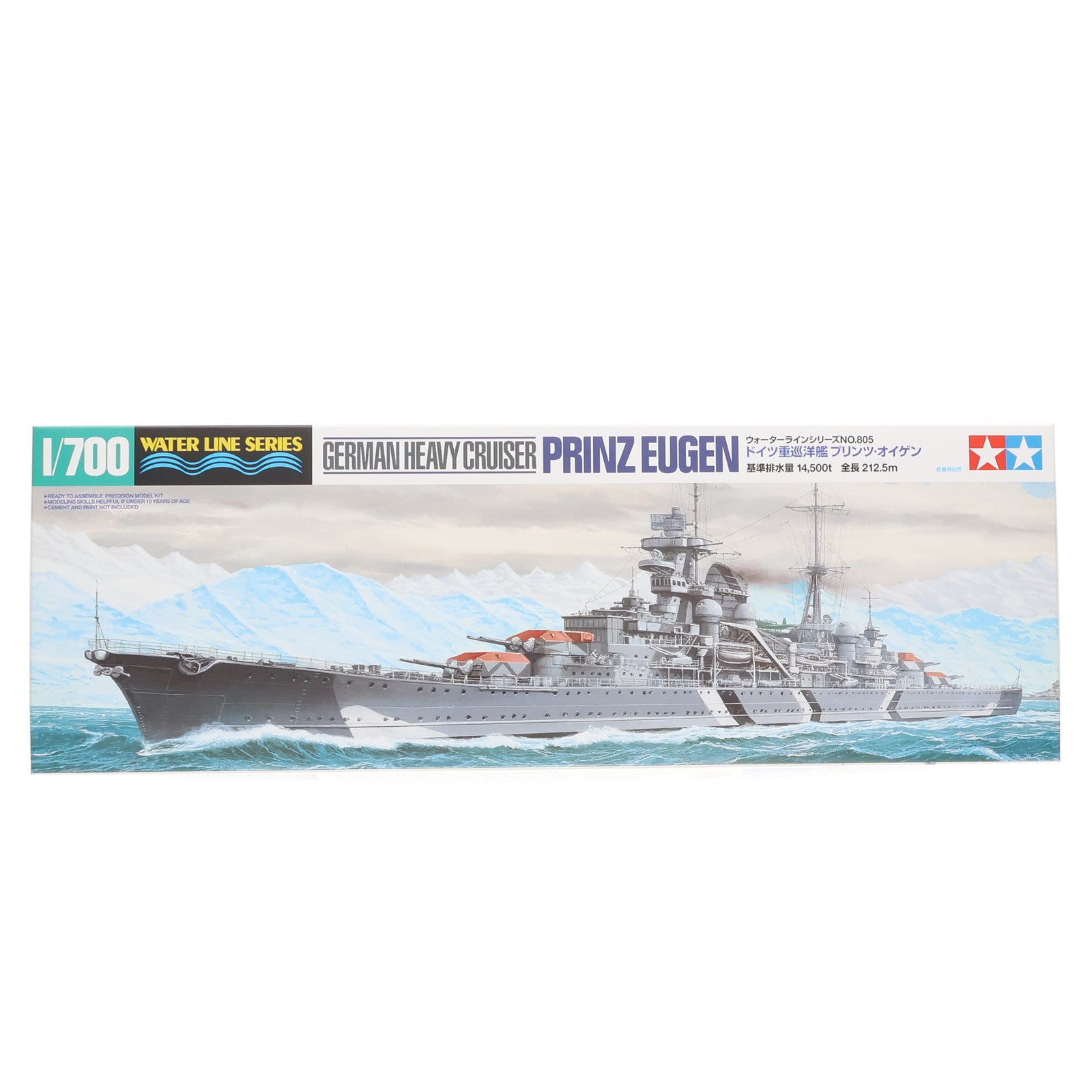 【中古即納】[PTM] ウォーターラインシリーズ No.805 1/700 ドイツ重巡洋艦 プリンツ・オイゲン プラモデル(31805) タミヤ(20111007)