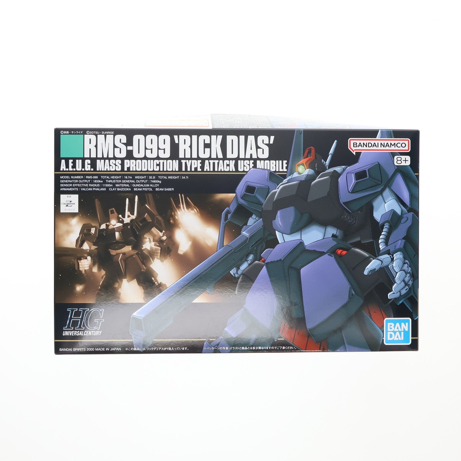 【新品即納】[PTM] HGUC 1/144 RMS-099 リックディアス 機動戦士Zガンダム プラモデル(5069252) バンダイスピリッツ(20250918)