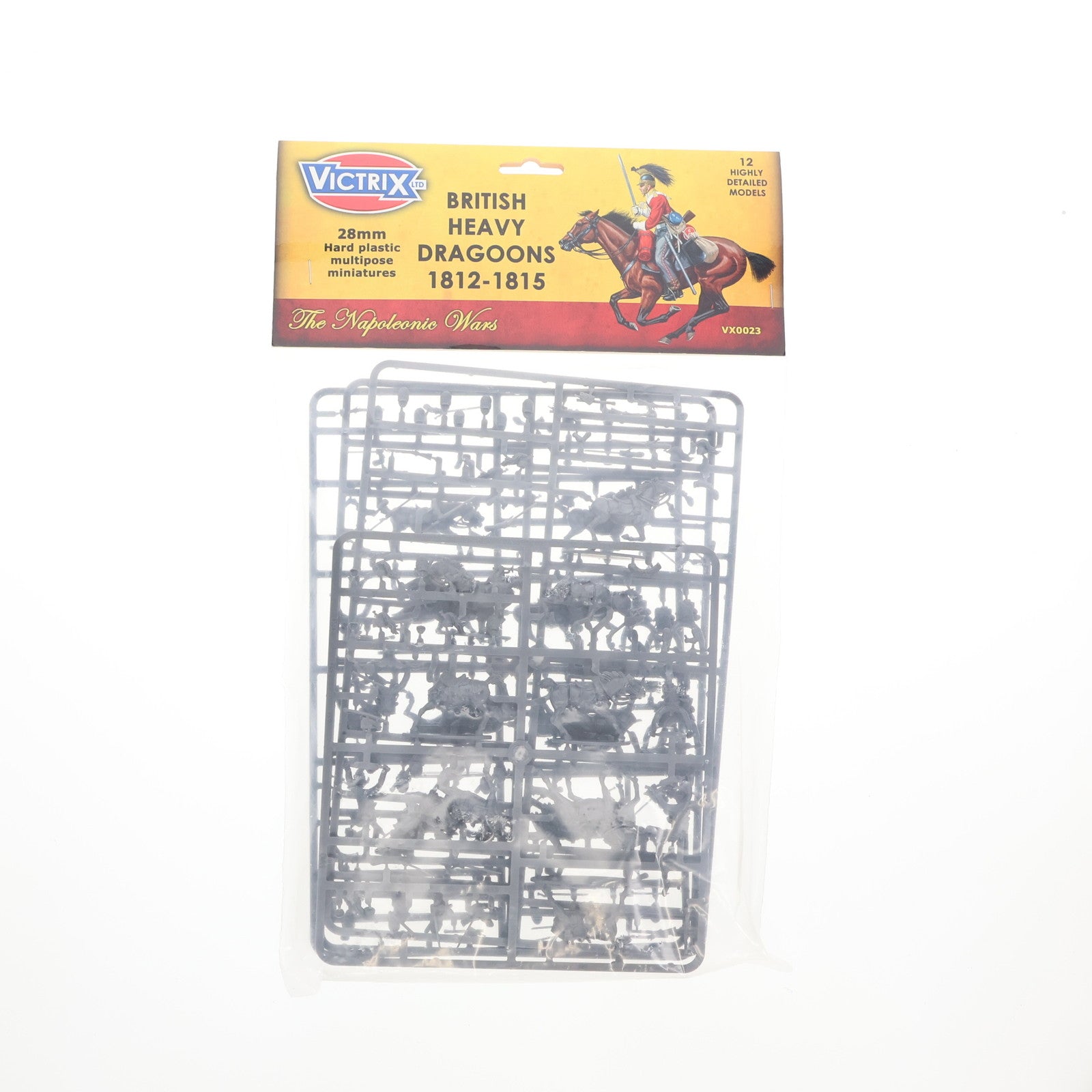 【中古即納】[PTM] The Napoleonic Wars British Heavy Dragoons(イギリス重竜騎兵隊) 1812-1815 28mm プラモデル(VX0023) Victrix Miniatures(19991231)