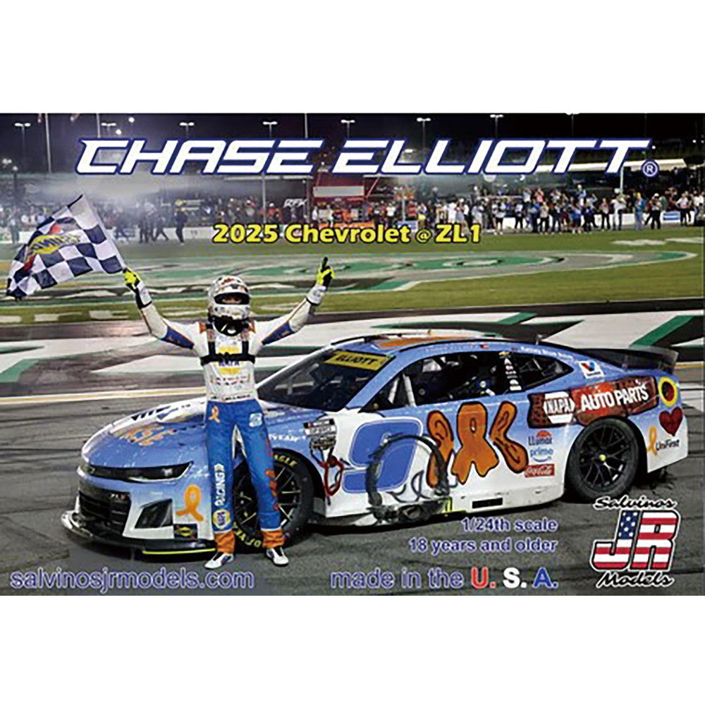 【新品即納】[PTM] 1/24 チェイス・エリオット #9 NAPA オートパーツ シボレー カマロ NASCAR 2025 アトランタ・モータースピードウェイ クエーカーステート400 ウイナー プラモデル(HMC2025CEA) サルビノスJRモデルズ(20251231)