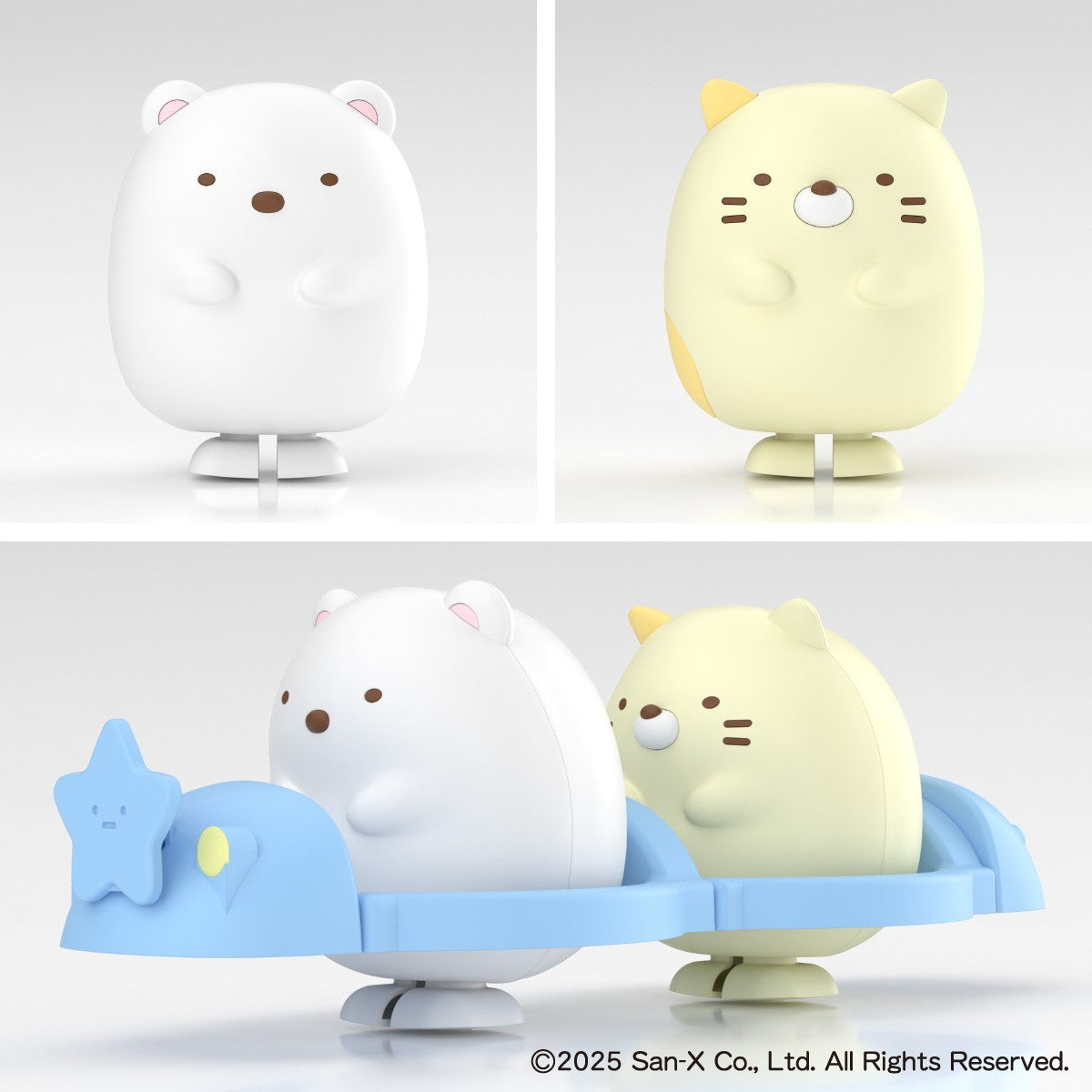 【新品】【お取り寄せ】[PTM] 楽プラ すみっコぐらし No.SU-06 しろくま&ねこ プラモデル(201237) アオシマ(20260221)