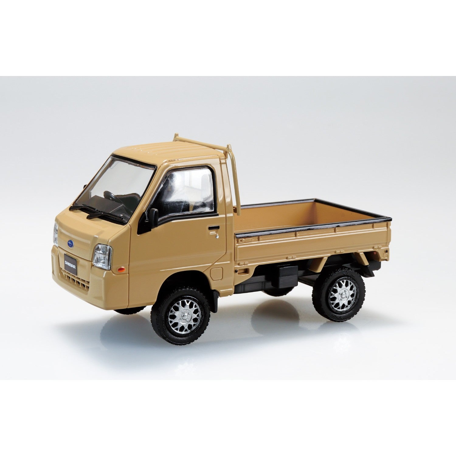 【新品】【お取り寄せ】[PTM] 楽プラ スナップキット No.05CU-KI スバル サンバー トラック カスタムホイール(カーキ) プラモデル(203880) アオシマ(20260215)