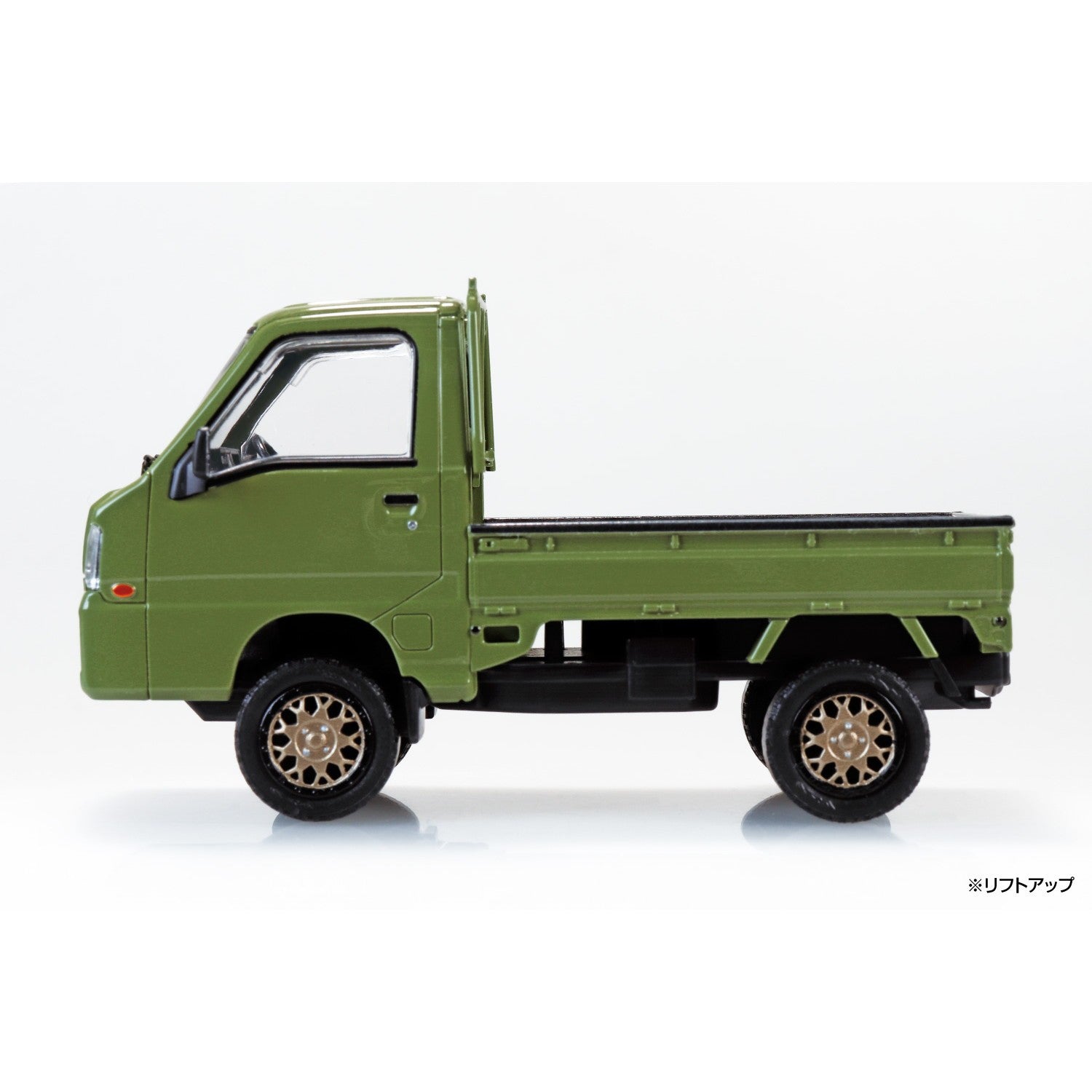【新品】【お取り寄せ】[PTM] 楽プラ スナップキット No.05CU-OG スバル サンバー トラック カスタムホイール(オリーブグリーン) プラモデル(203897) アオシマ(20260213)