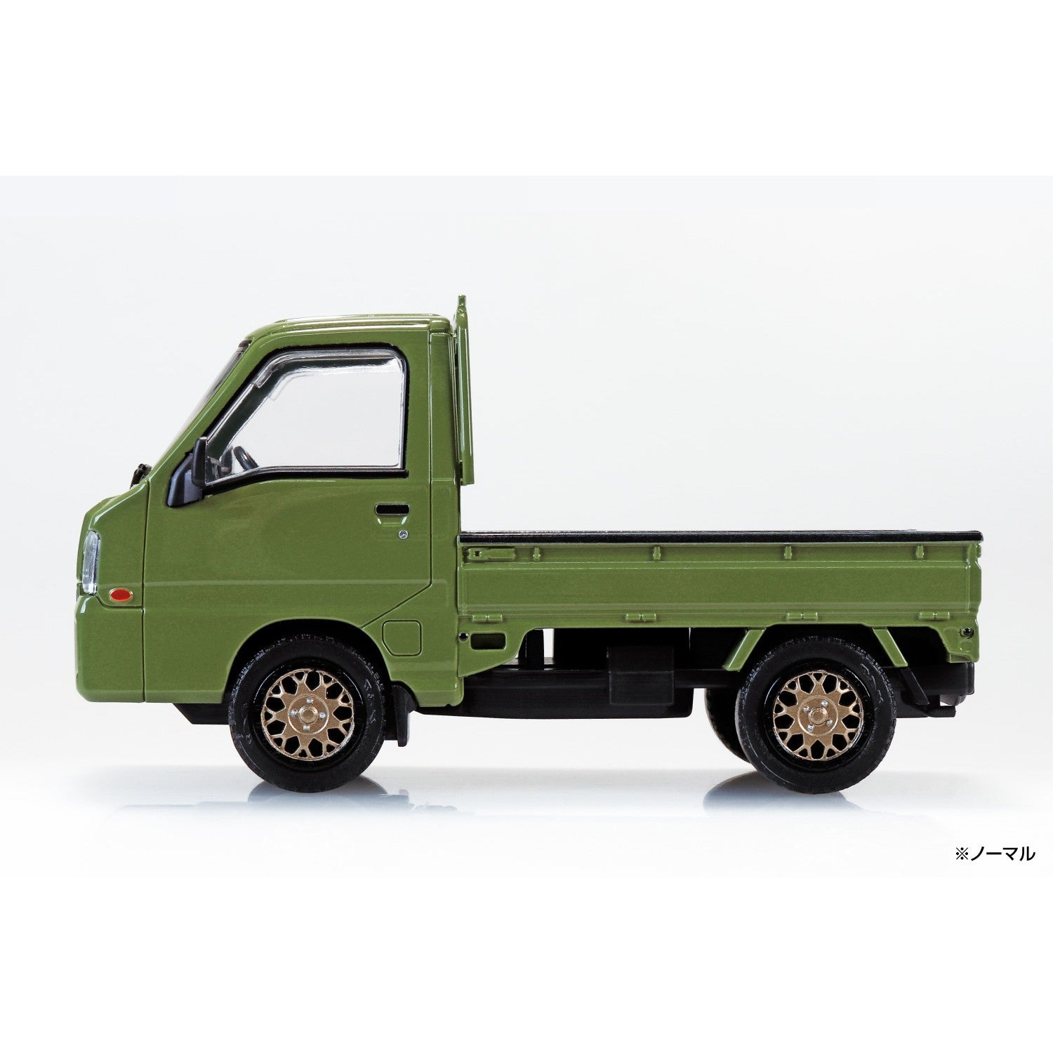 【新品】【お取り寄せ】[PTM] 楽プラ スナップキット No.05CU-OG スバル サンバー トラック カスタムホイール(オリーブグリーン) プラモデル(203897) アオシマ(20260213)