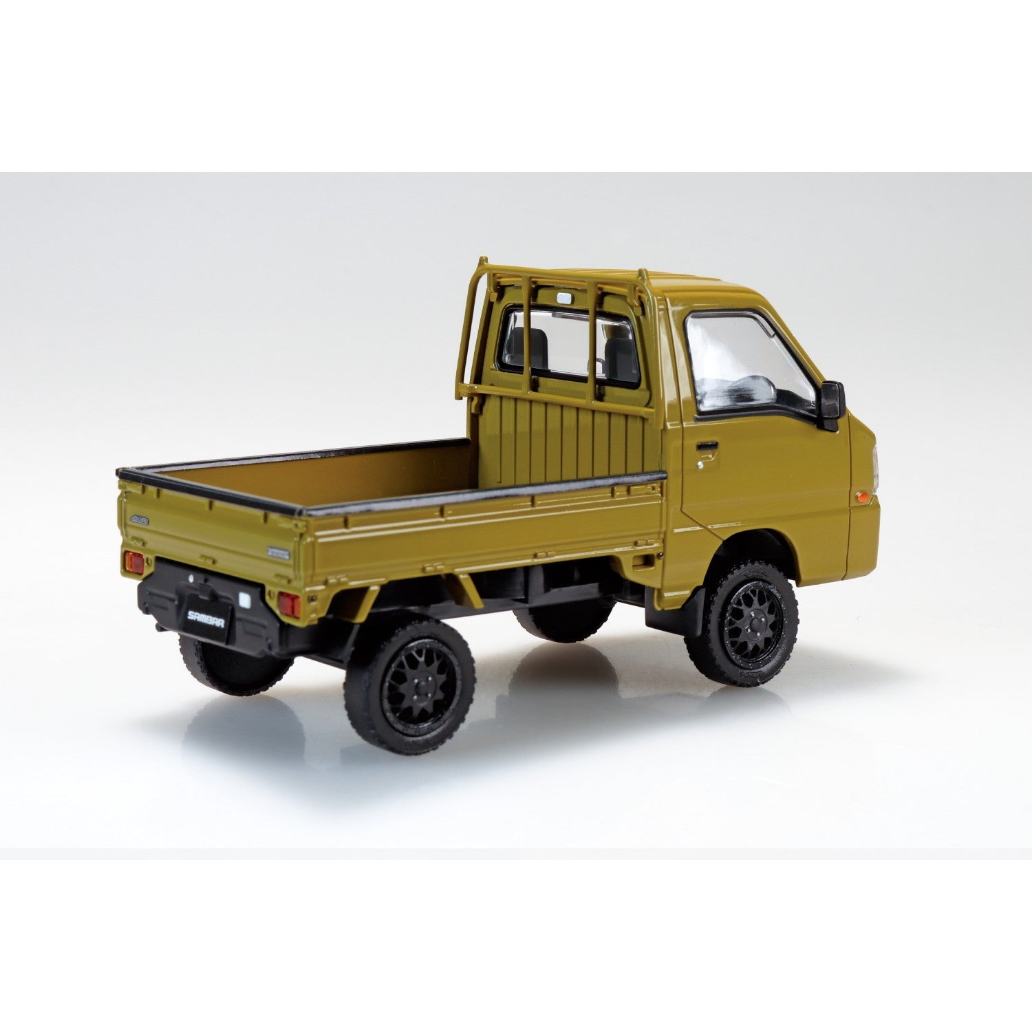 【新品】【お取り寄せ】[PTM] 楽プラ スナップキット No.05CU-OE スバル サンバー トラック カスタムホイール(オリーブ) プラモデル(203903) アオシマ(20260213)