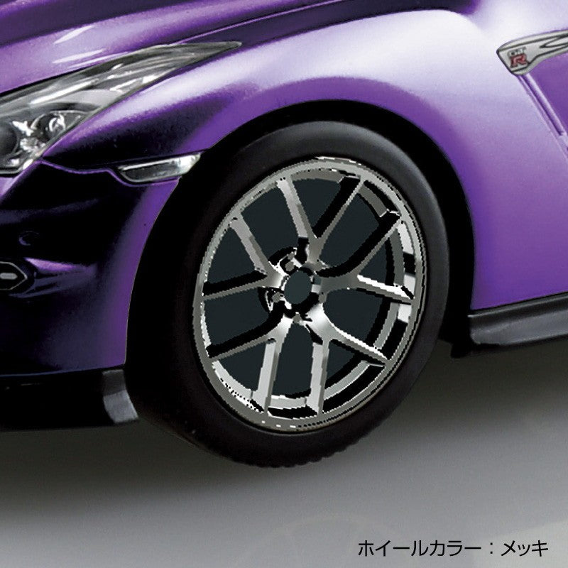 【新品】【お取り寄せ】[PTM] 楽プラ スナップキット No.03CU-MP ニッサン R35 NISSAN GT-R 2024 カスタムホイール(メタリックパープル) プラモデル(204092) アオシマ(20260322)