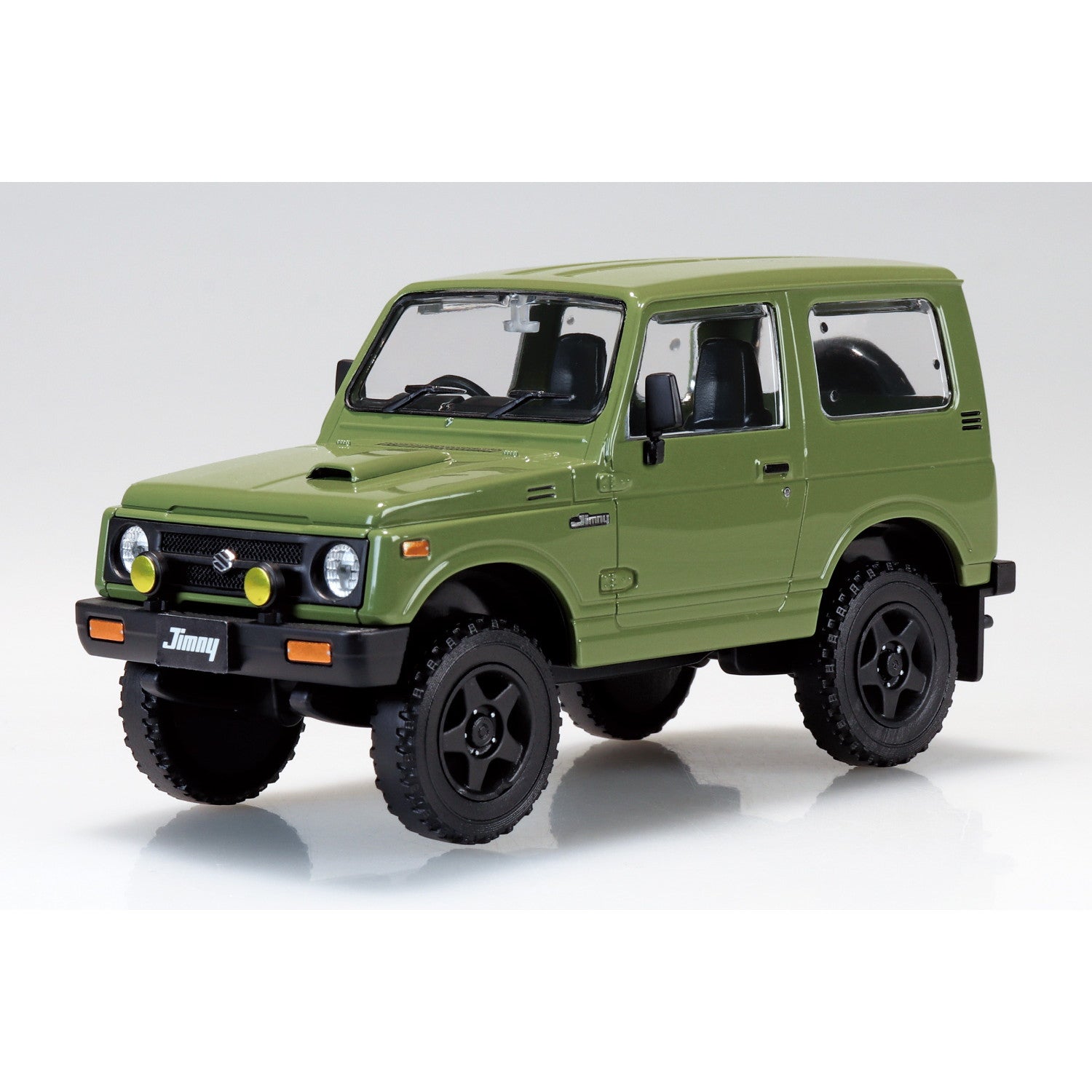 【予約安心出荷】[PTM] 楽プラ スナップキット No.18CU-OG スズキ JA11 ジムニー カスタムホイール(オリーブグリーン) プラモデル(204122) アオシマ(2026年3月)