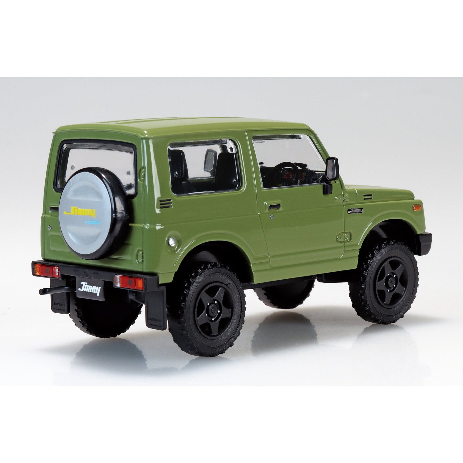 【予約安心出荷】[PTM] 楽プラ スナップキット No.18CU-OG スズキ JA11 ジムニー カスタムホイール(オリーブグリーン) プラモデル(204122) アオシマ(2026年3月)