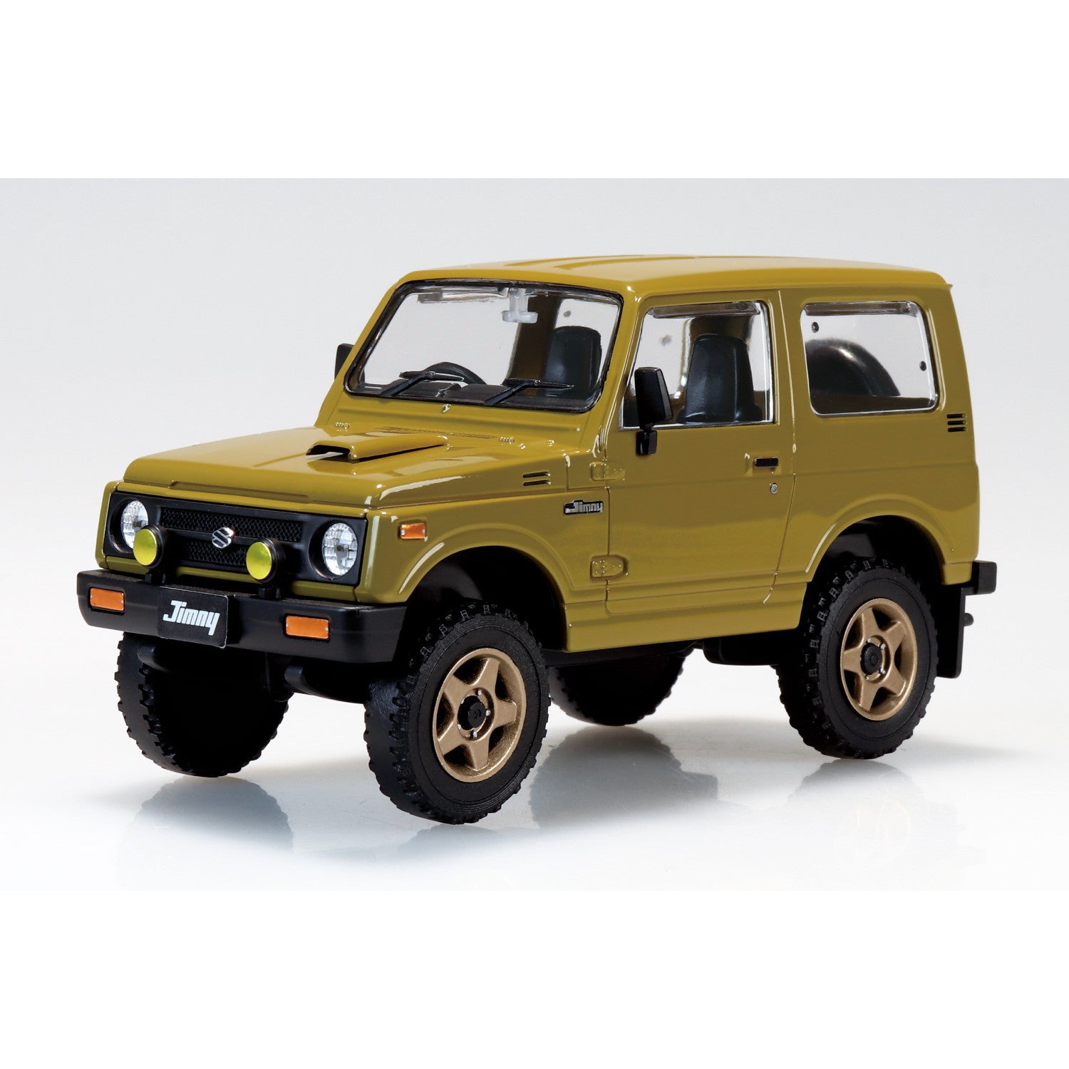 【予約安心出荷】[PTM] 楽プラ スナップキット No.18CU-OE スズキ JA11 ジムニー カスタムホイール(オリーブ) プラモデル(204153) アオシマ(2026年3月)