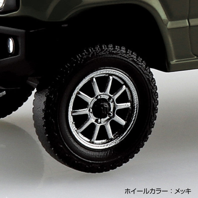 【予約安心出荷】[PTM] 楽プラ スナップキット No.09CU-JG スズキ JB64 ジムニー カスタムホイール(ジャングルグリーン) プラモデル(204221) アオシマ(2026年3月)
