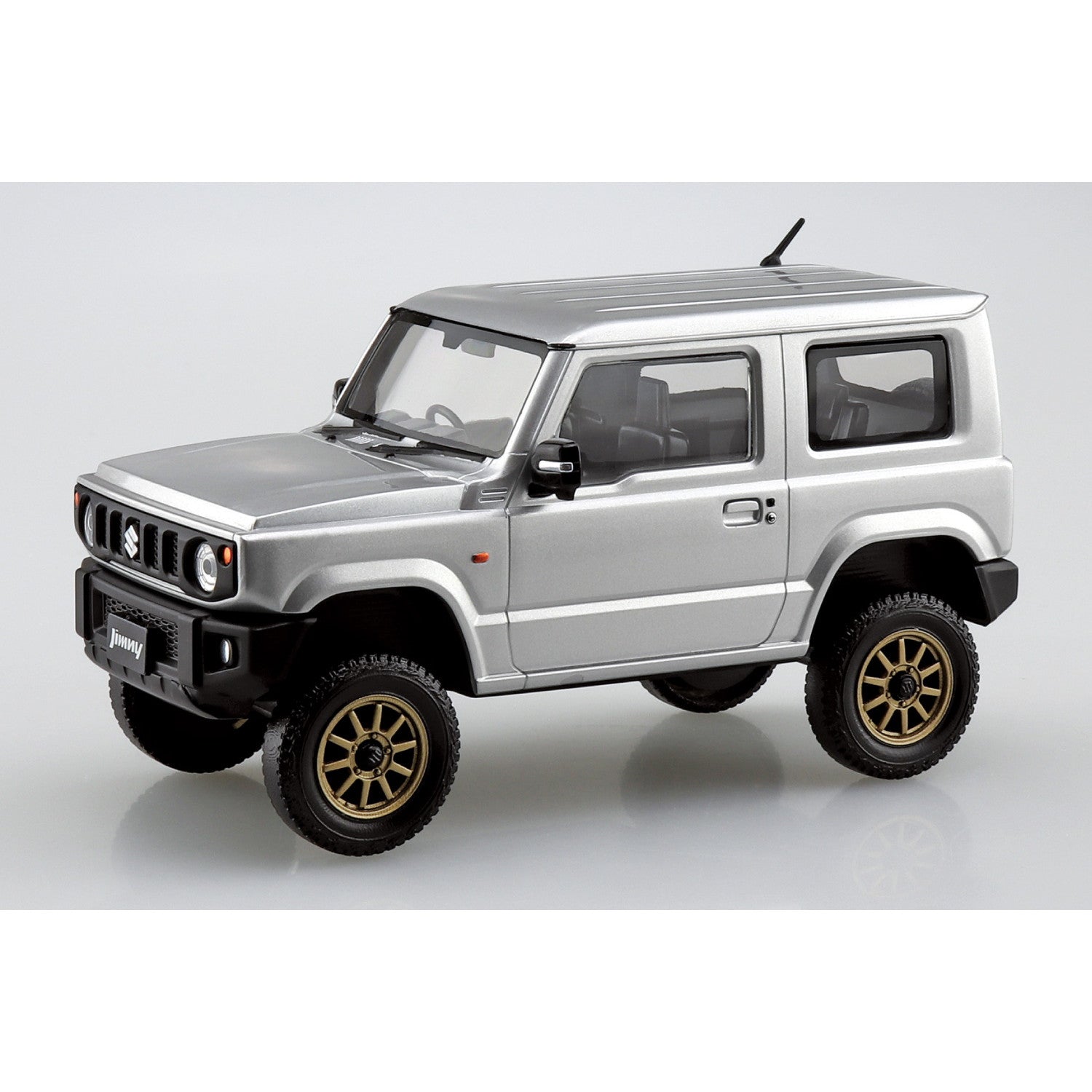 【予約安心出荷】[PTM] 楽プラ スナップキット No.09CU-SS スズキ JB64 ジムニー カスタムホイール(シルキーシルバーメタリック) プラモデル(204252) アオシマ(2026年3月)