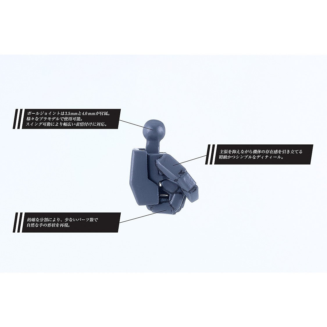 【新品】【お取り寄せ】[PTM] MODEROID(モデロイド) Tハンドセット 角/M from ティタノマキアSIDE:CE プラモデル用アクセサリ グッドスマイルカンパニー(20260124)