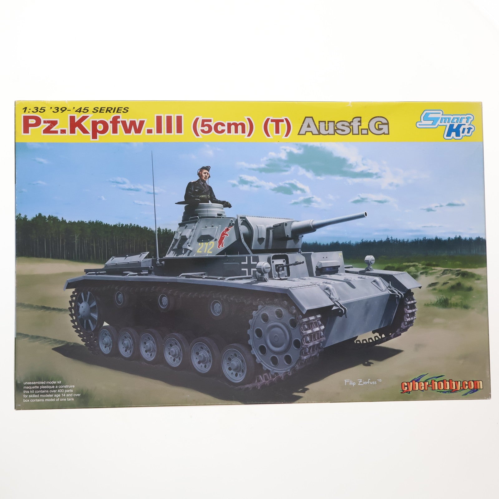 【中古即納】[PTM] 1/35 WW.II ドイツ軍 III号戦車G型 5cm砲搭載型潜水戦車(スマートキット) プラモデル(CH6773) サイバーホビー(20131011)