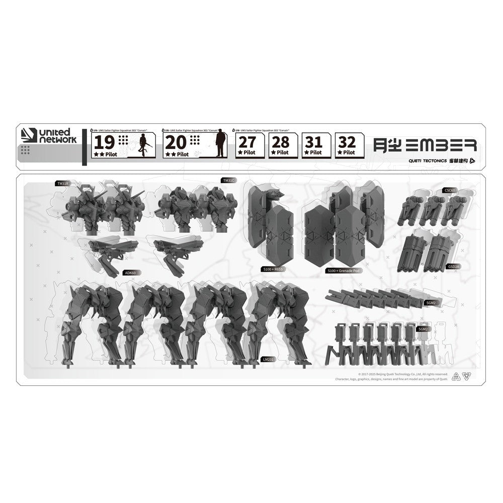 【予約安心出荷】[PTM] UNコアパック エンバー:オブシディアンプロトコル プラモデル(GN213) Queti Tectonics(2026年7月)