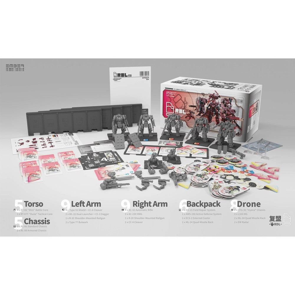 【予約安心出荷】[PTM] (再販) RDLコアパック エンバー:オブシディアンプロトコル プラモデル(GN104R) Queti Tectonics(2026年8月)