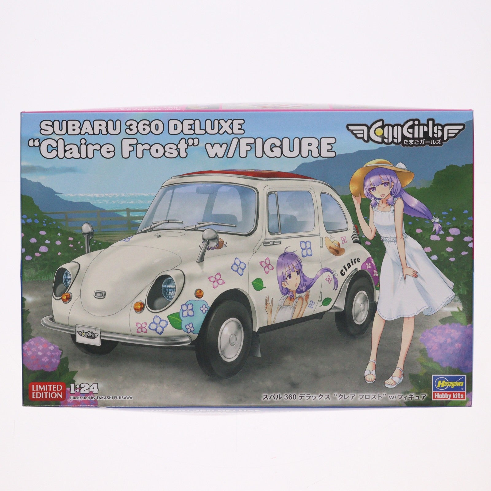 【中古即納】[PTM] たまごガールズ 1/24 スバル 360 デラックス 『クレア フロスト』 w/フィギュア プラモデル(SP648) ハセガワ(20250628)