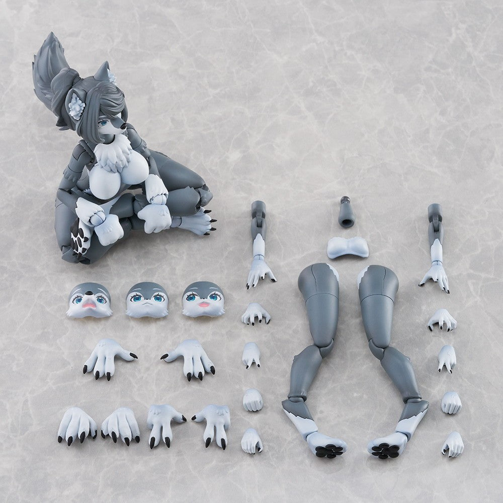 【新品】【お取り寄せ】[PTM] けもプラ No.KP-03R ハイイロオオカミ プラモデル(204399) アオシマ(20260627)