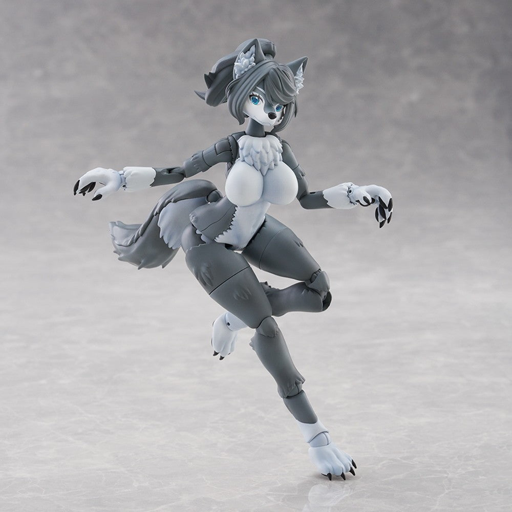 【新品】【お取り寄せ】[PTM] けもプラ No.KP-03R ハイイロオオカミ プラモデル(204399) アオシマ(20260627)