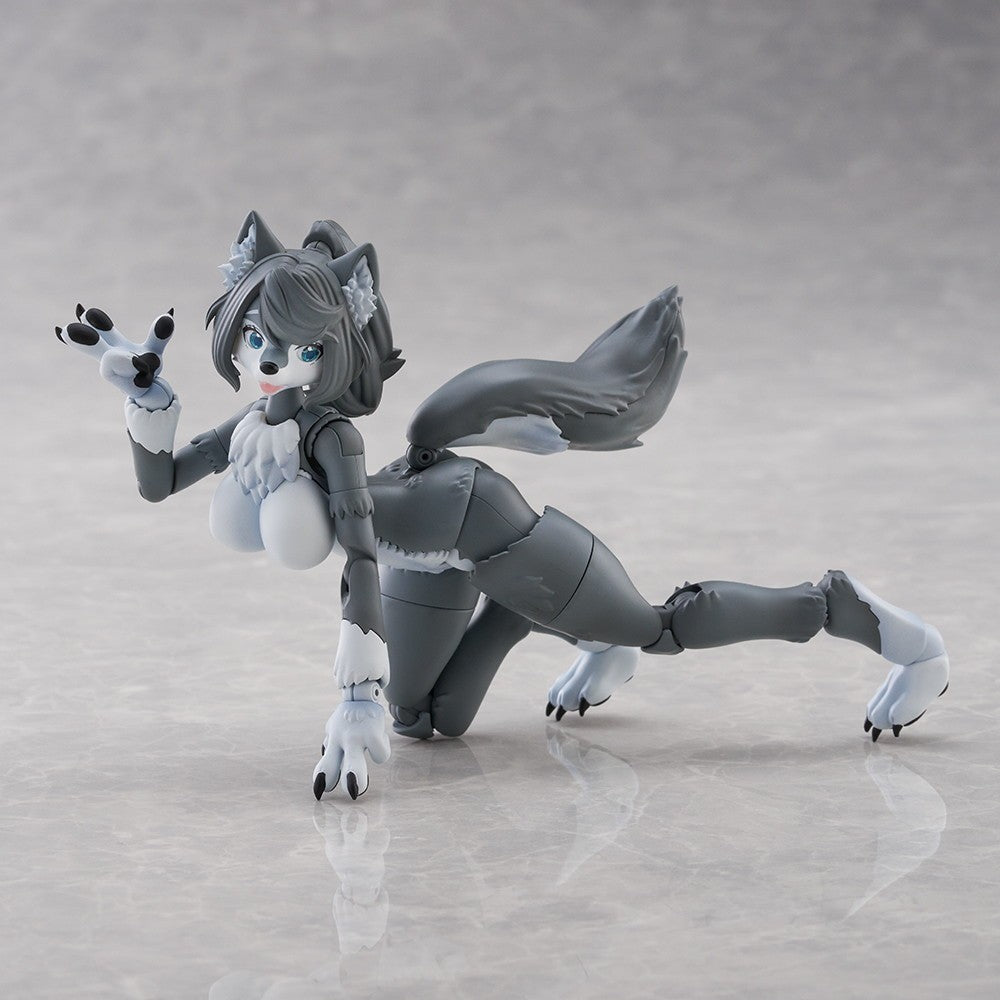 【新品】【お取り寄せ】[PTM] けもプラ No.KP-03R ハイイロオオカミ プラモデル(204399) アオシマ(20260627)