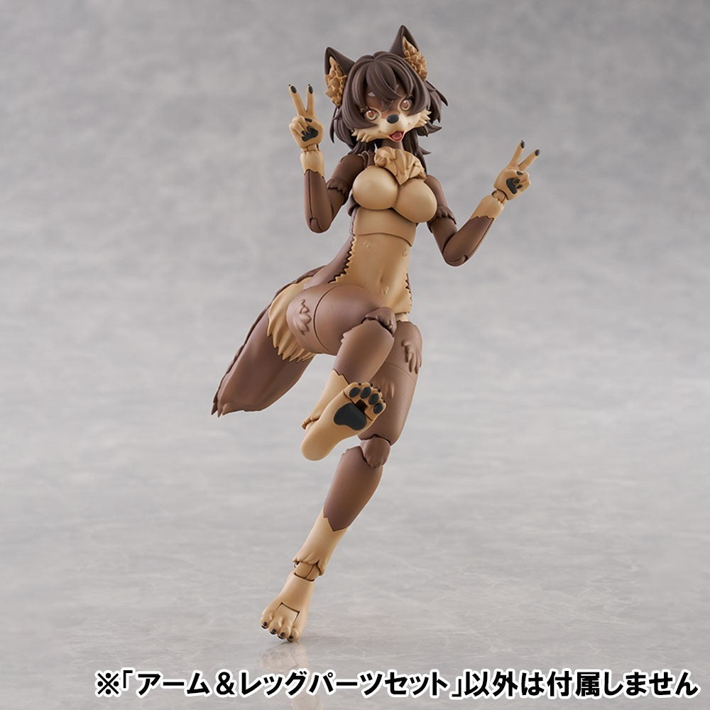 【新品】【お取り寄せ】[PTM] けもプラ No.KO-02RJW アーム&レッグパーツセット 01[ニホンオオカミカラー] プラモデル用アクセサリ(204412) アオシマ(20260627)