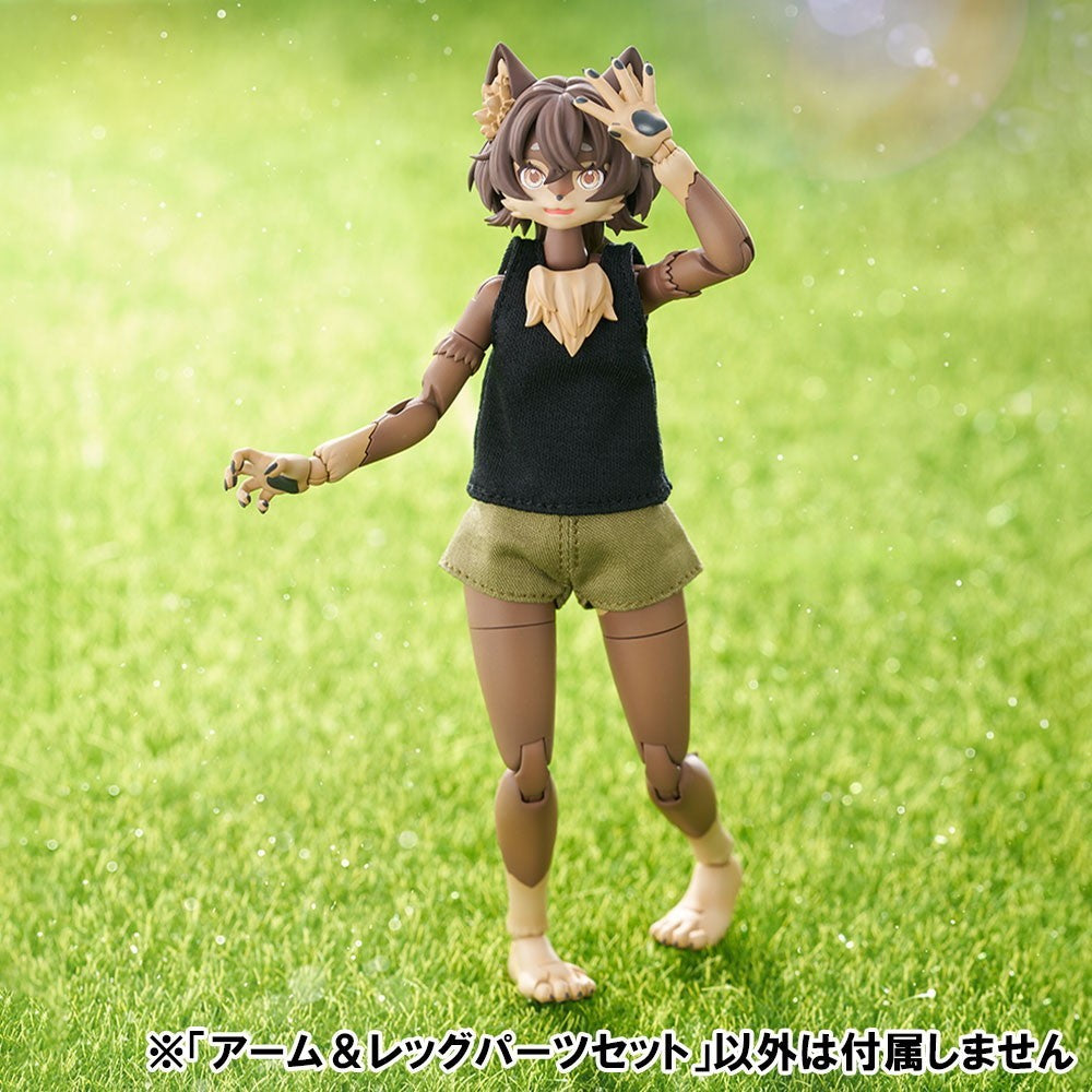 【新品】【お取り寄せ】[PTM] けもプラ No.KO-02RJW アーム&レッグパーツセット 01[ニホンオオカミカラー] プラモデル用アクセサリ(204412) アオシマ(20260627)