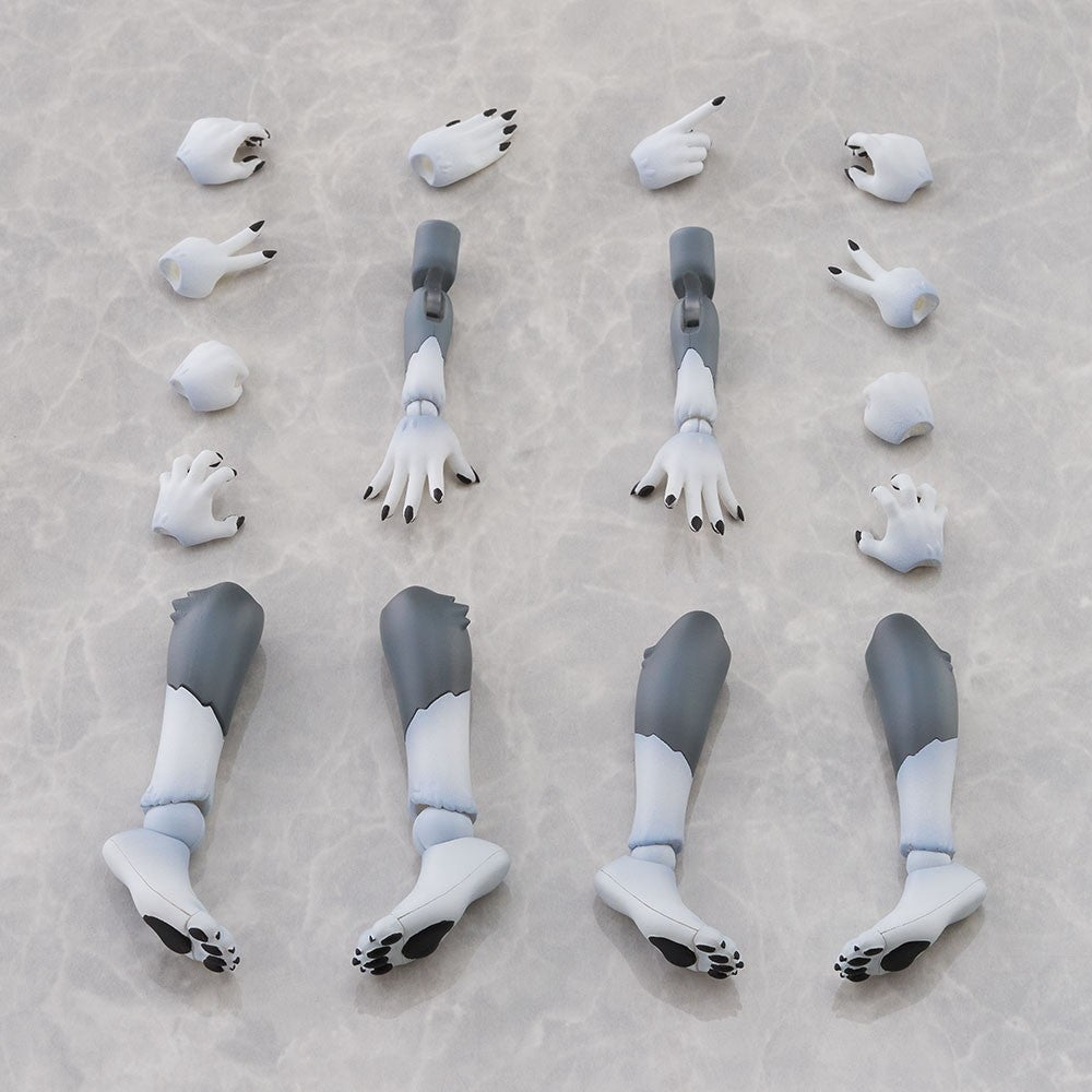 【予約安心出荷】[PTM] けもプラ No.KO-02RGW アーム&レッグパーツセット 01[ハイイロオオカミカラー] プラモデル用アクセサリ(204429) アオシマ(2026年6月)