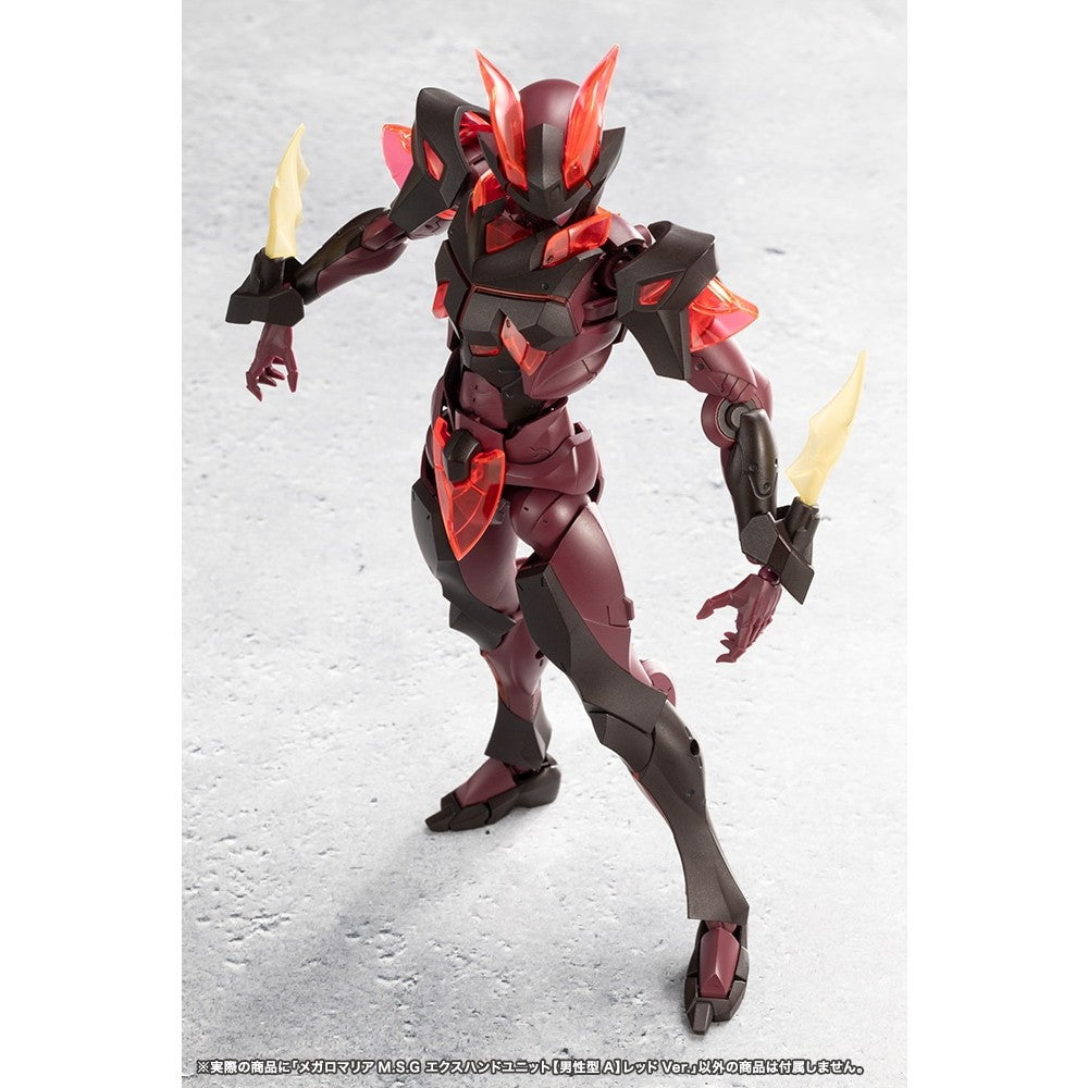 【予約安心出荷】[PTM] メガロマリアM.S.G エクスハンドユニット【男性型A】レッドVer. 無限邂逅メガロマリア プラモデル用アクセサリ(CX044) コトブキヤ(2026年6月)