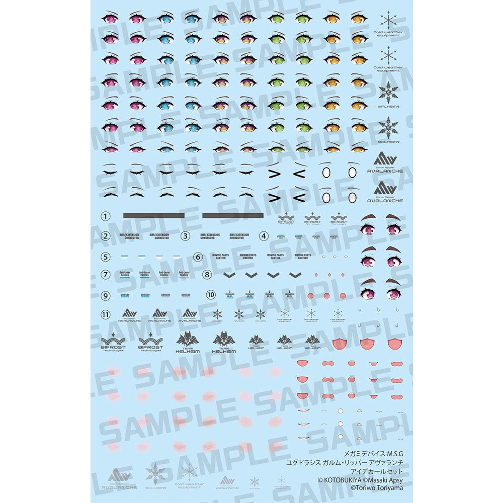 【予約安心出荷】[PTM] メガミデバイス M.S.G 1/1 ユグドラシス ガルム・リッパー アヴァランチ アイデカールセット プラモデル用アクセサリ(KP873) コトブキヤ(2026年11月)