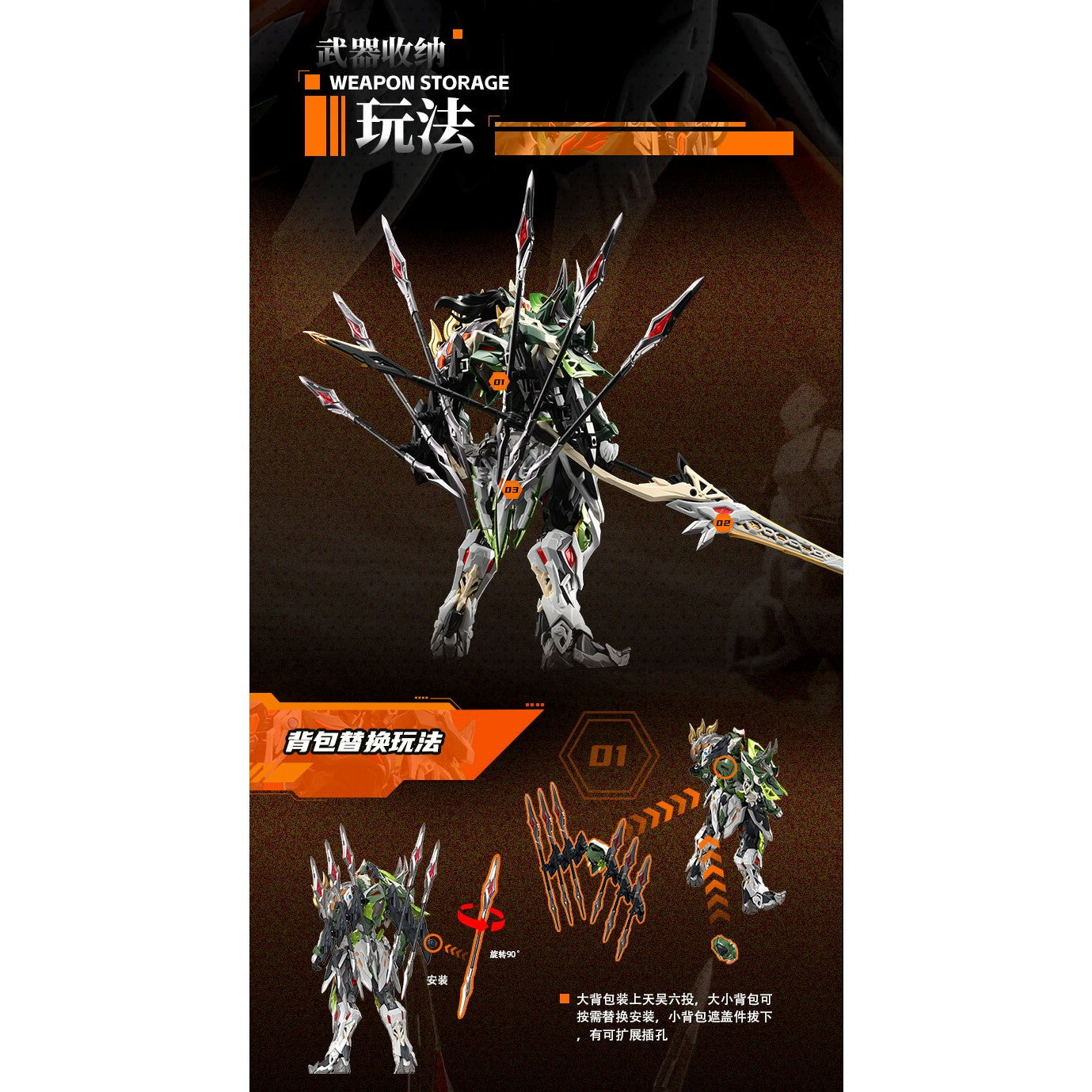 【予約安心出荷】[PTM] MNP-XH17A 忠勇級 天雄星 馬超(ばちょう) プラスチックモデルキット プラモデル(749316) MOTOR NUCLEAR(摩動核社)(2026年10月)