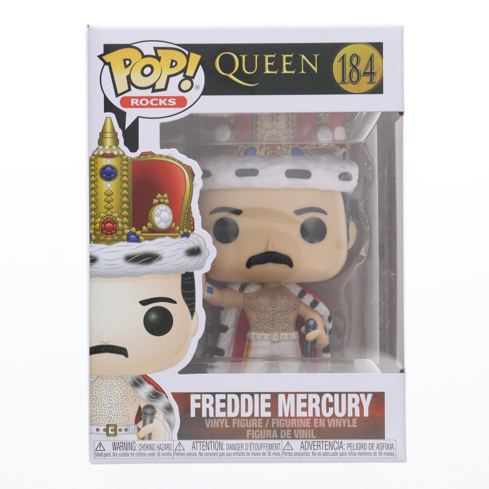 【中古即納】[SFT] POP! ROCKS 184 クィーン フレディ・マーキュリー キングVer. QUEEN(クイーン) 完成品 ソフビフィギュア FUNKO(ファンコ)(20201231)