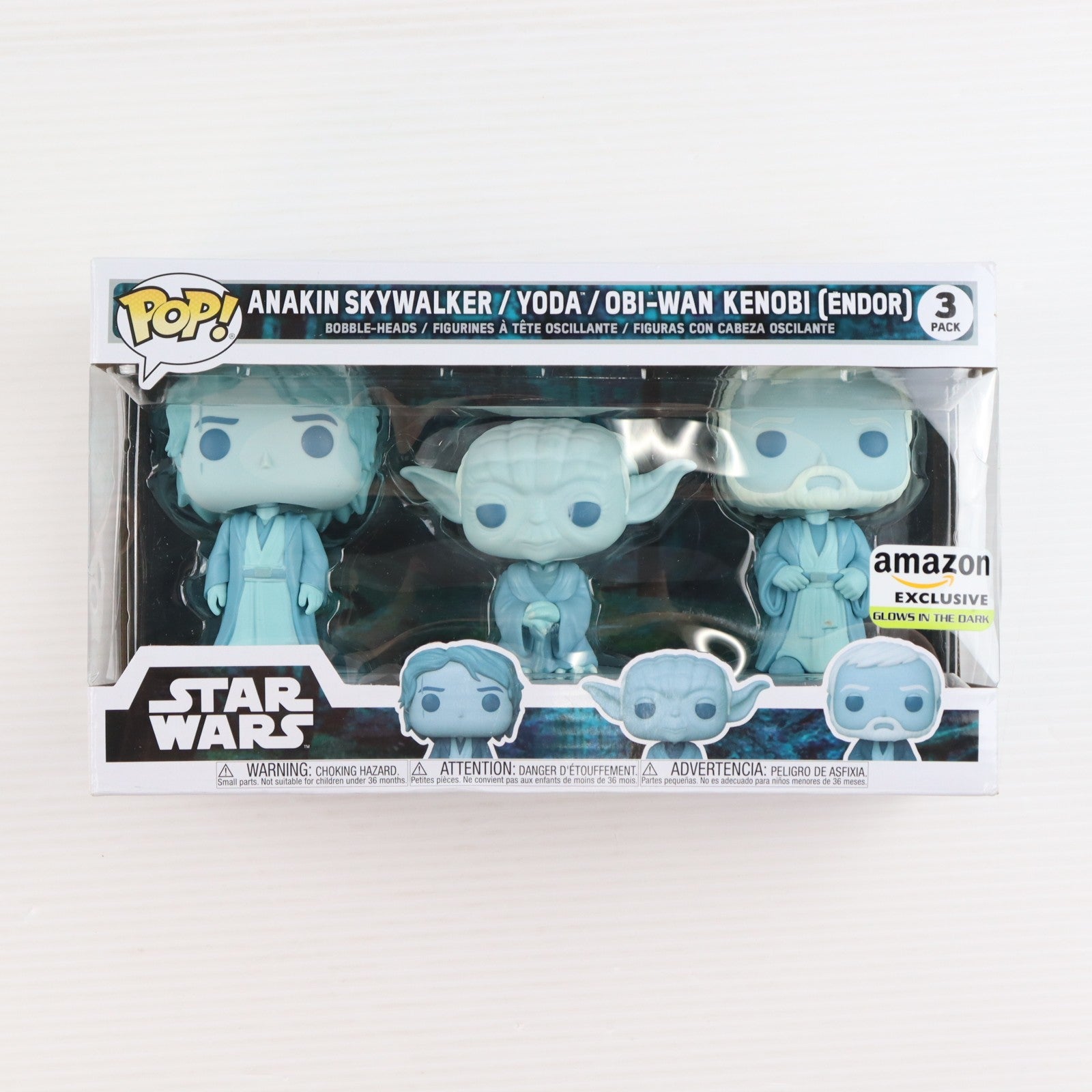 【中古即納】[SFT] POP! スター・ウォーズ アナキン・スカイウォーカー&ヨーダ&オビ＝ワン・ケノービ(エンドア) 3パックセット STAR WARS 完成品 ソフビフィギュア FUNKO(ファンコ)(20230131)
