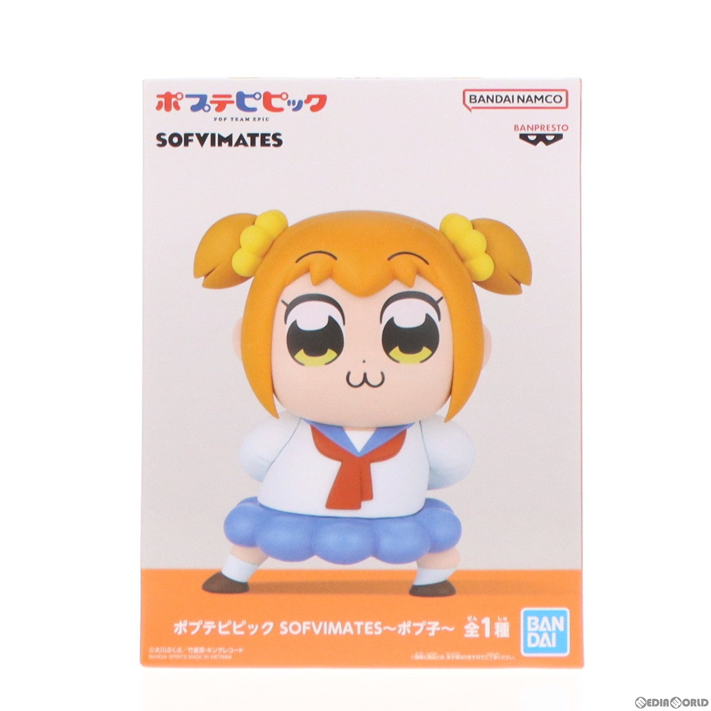 【中古即納】[FIG] ポプ子(ぽぷこ) ポプテピピック SOFVIMATES～ポプ子～ ソフビフィギュア プライズ(2633111) バンプレスト(20240420)
