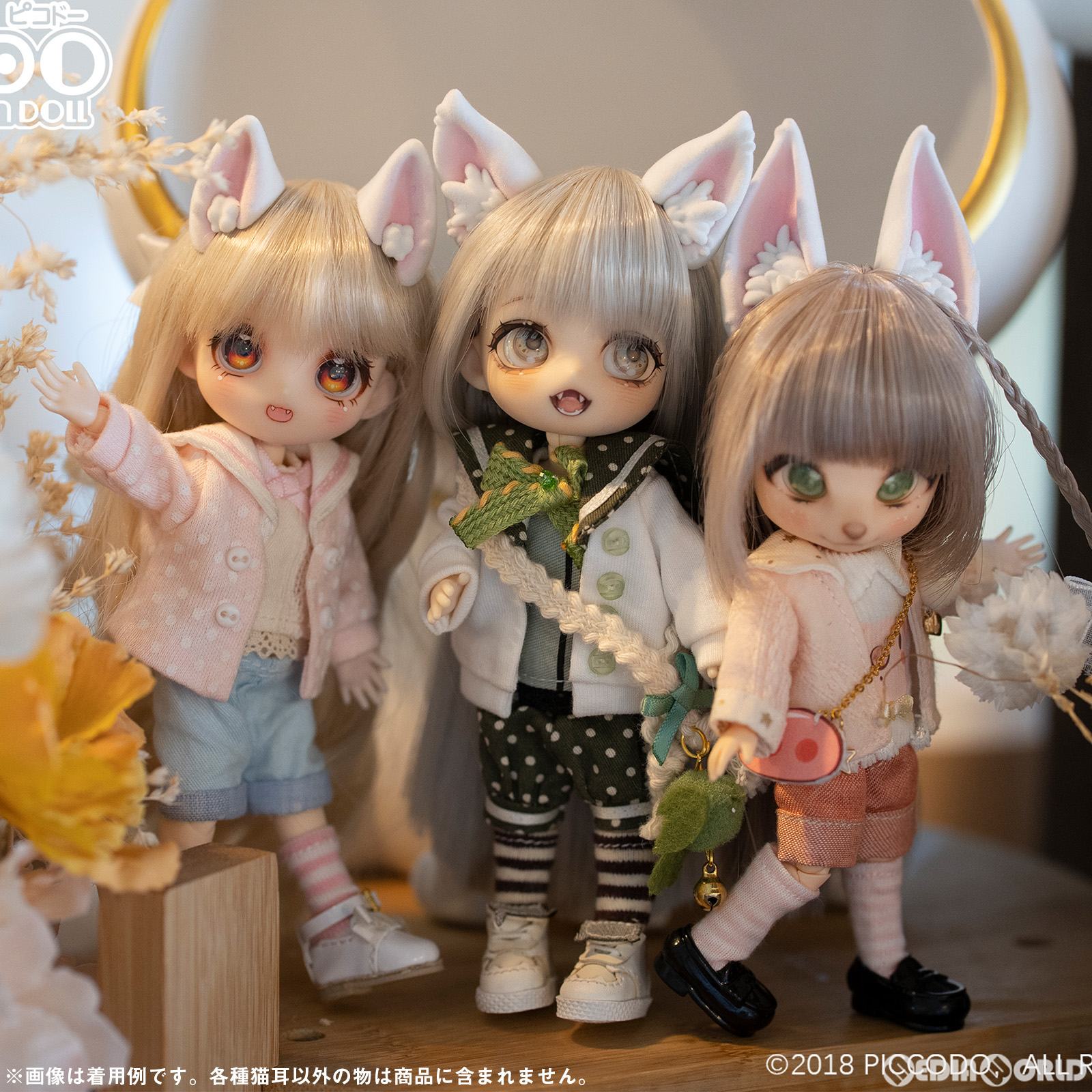 【新品即納】[DOL] PICCODO(ピコドー) ACTION DOLL フロッキング猫耳 ホワイトA ドール用アクセサリ GENESIS(ジェネシス) (20230125)