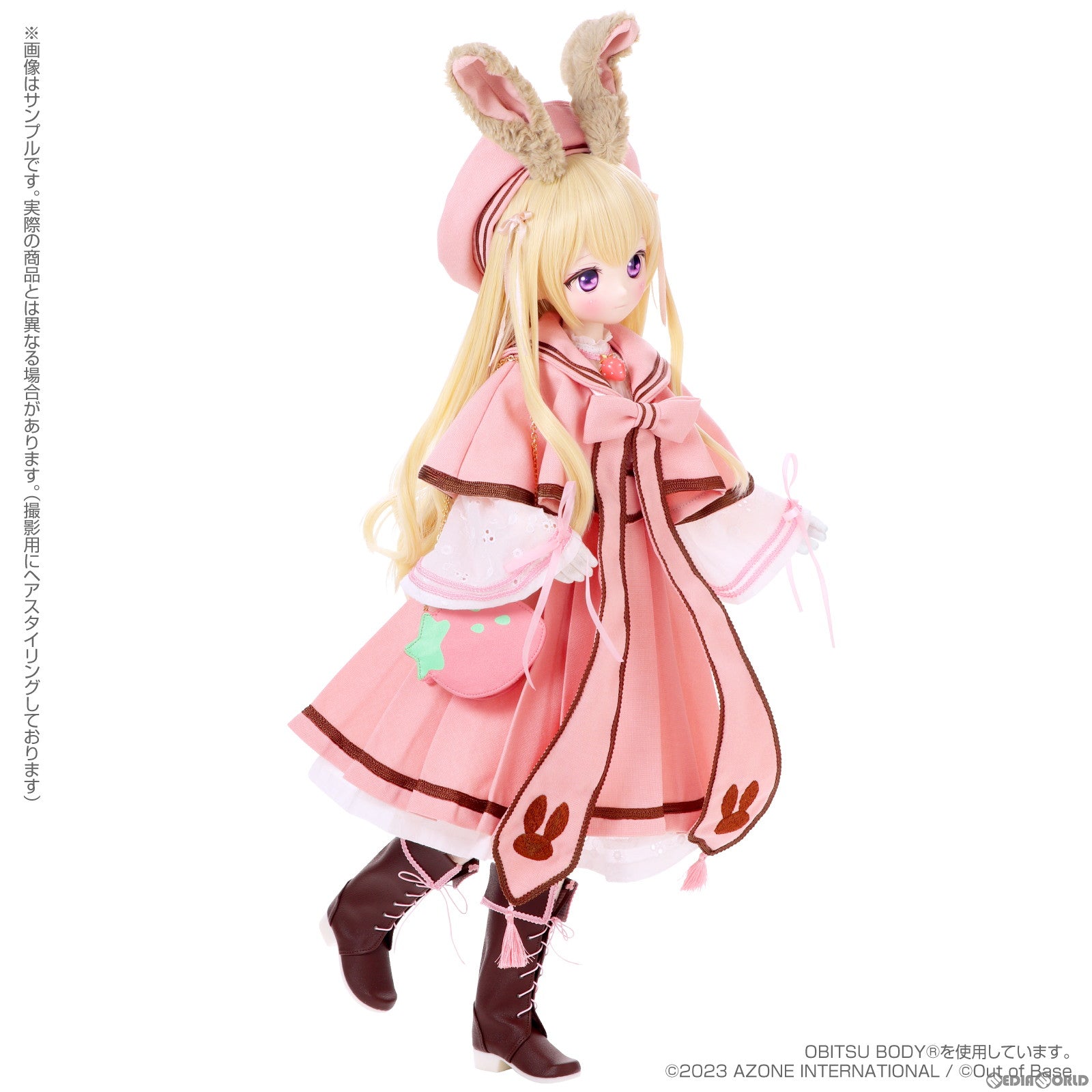 【新品即納】[DOL] stj × Iris Collect petit(アイリス コレクト プチ) うらら〜Fluffy strawberry bunny〜いちごちょこver. 1/3 完成品 ドール(AOD525-UBC) アゾン(20231022)