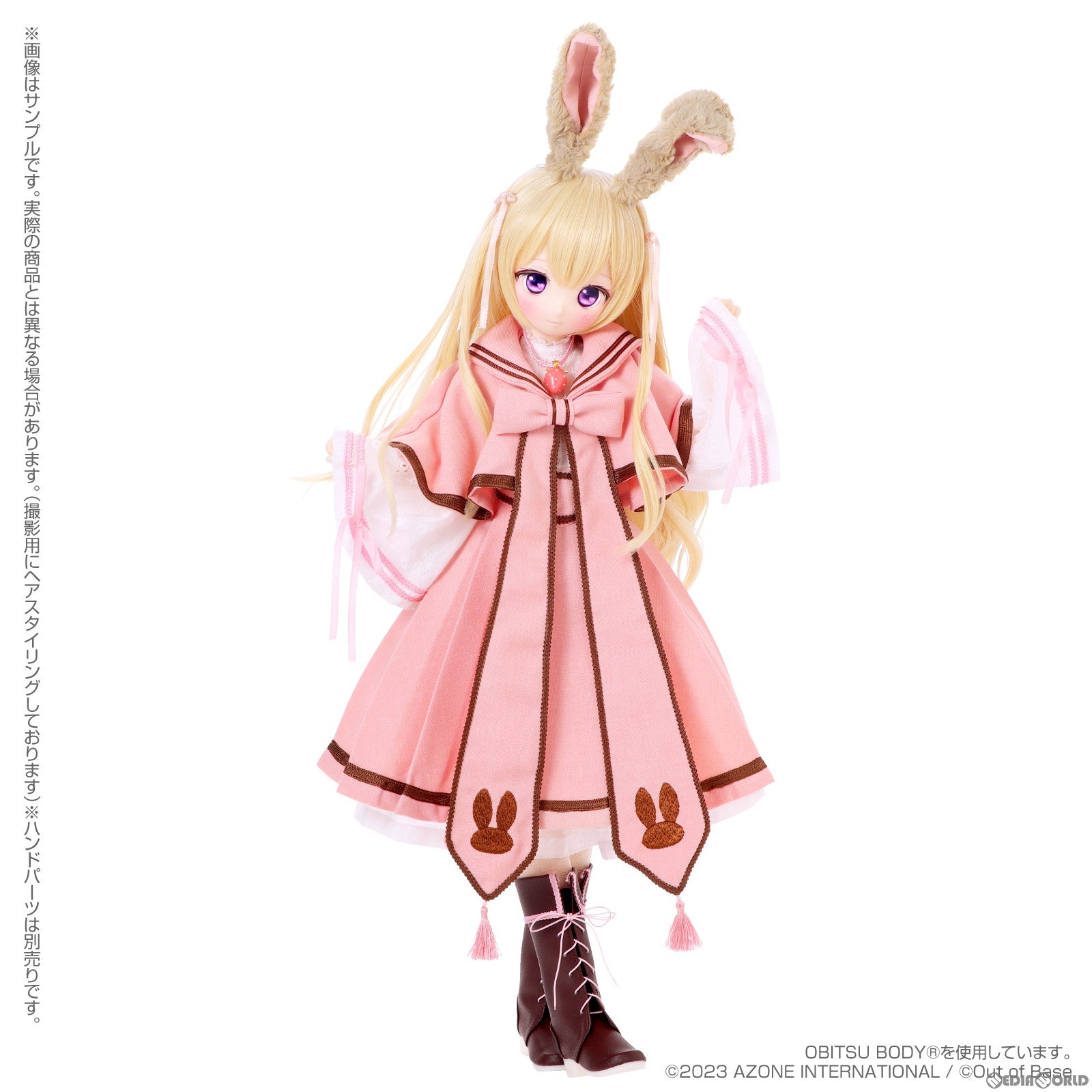 【新品即納】[DOL] stj × Iris Collect petit(アイリス コレクト プチ) うらら〜Fluffy strawberry bunny〜いちごちょこver. 1/3 完成品 ドール(AOD525-UBC) アゾン(20231022)