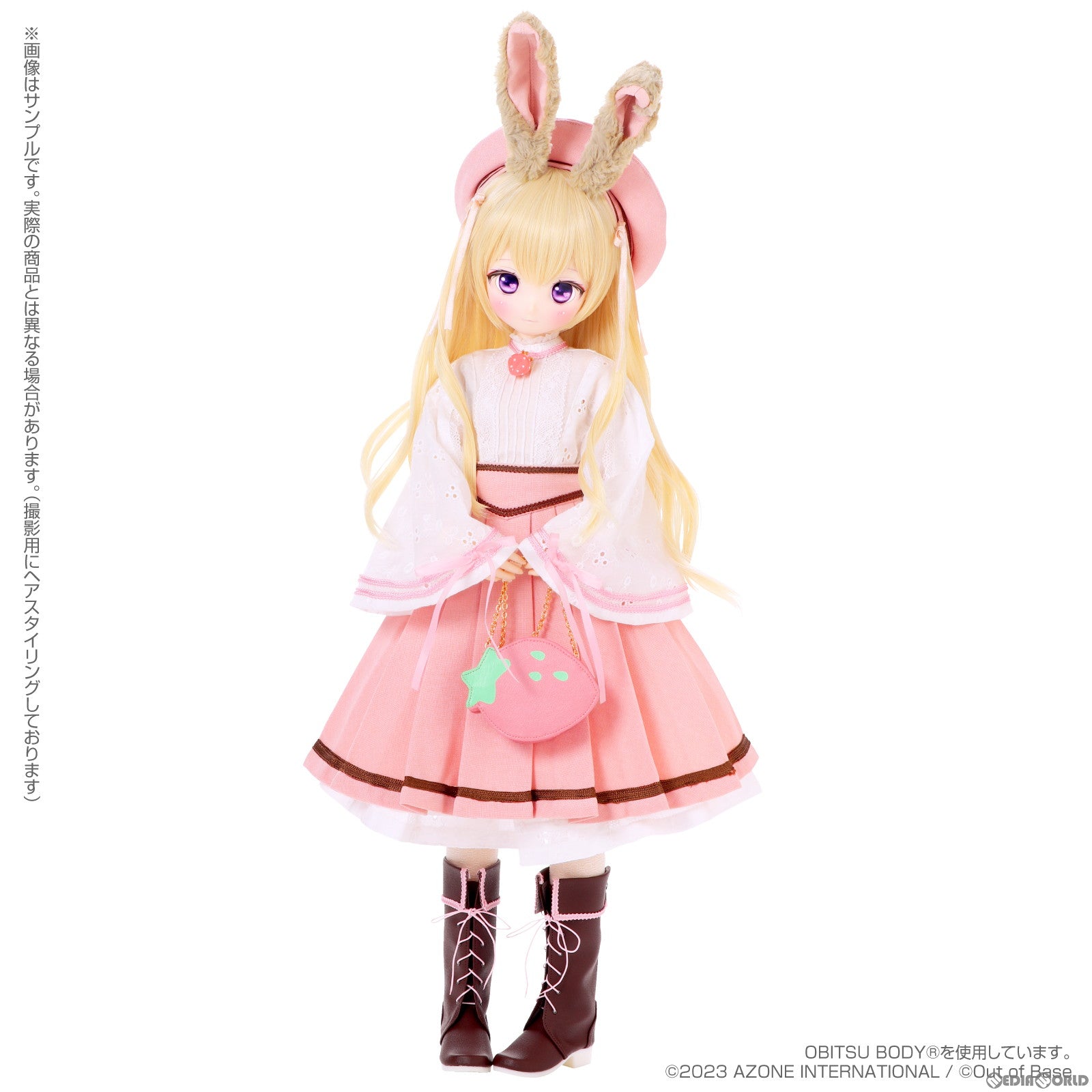 【新品即納】[DOL] stj × Iris Collect petit(アイリス コレクト プチ) うらら〜Fluffy strawberry bunny〜いちごちょこver. 1/3 完成品 ドール(AOD525-UBC) アゾン(20231022)