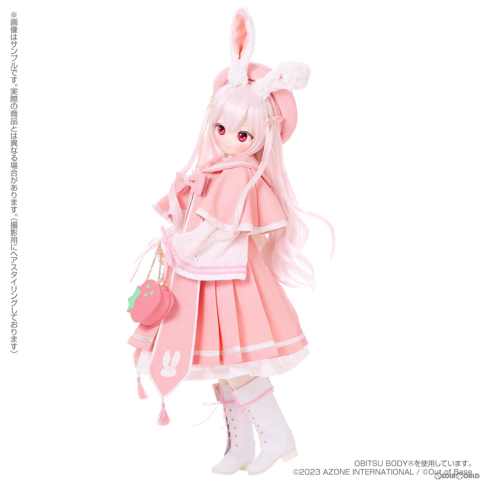 【新品即納】[DOL] stj × Iris Collect petit(アイリス コレクト プチ) うらら〜Fluffy strawberry bunny〜いちごみるくver. 1/3 完成品 ドール(AOD525-UBM) アゾン(20231022)